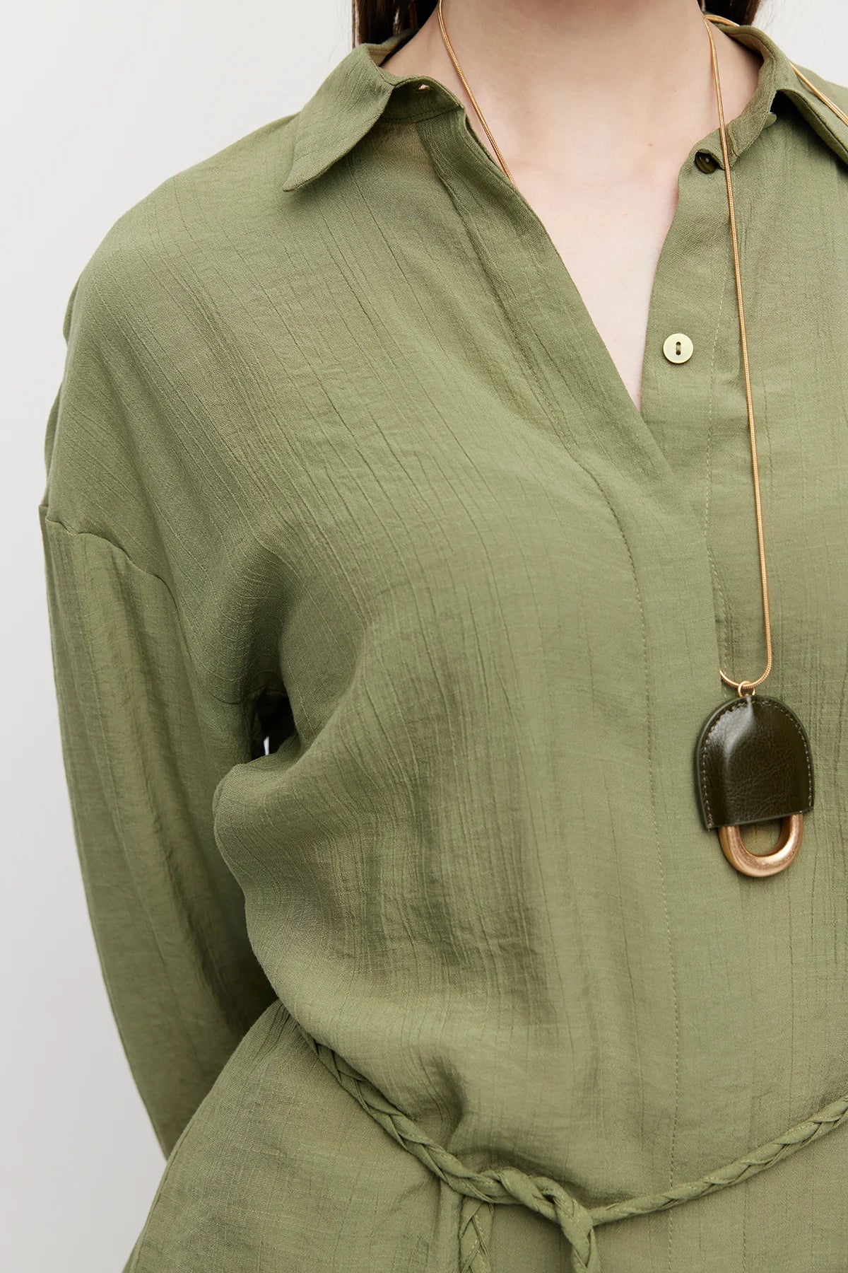 قميص تونيك نسائي بحزام