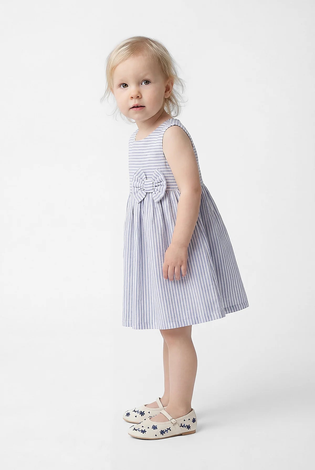 Girl's Dress with Bow Detail
