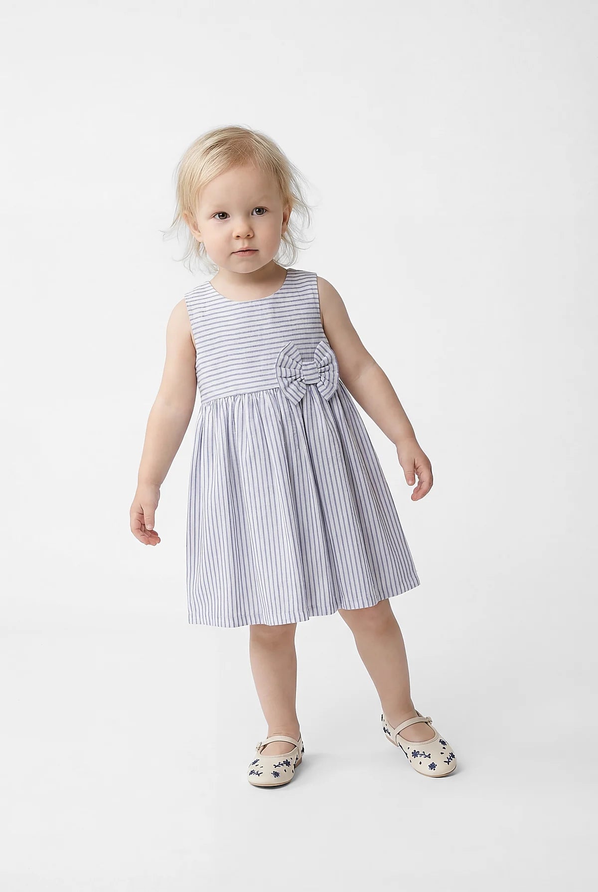 Girl's Dress with Bow Detail