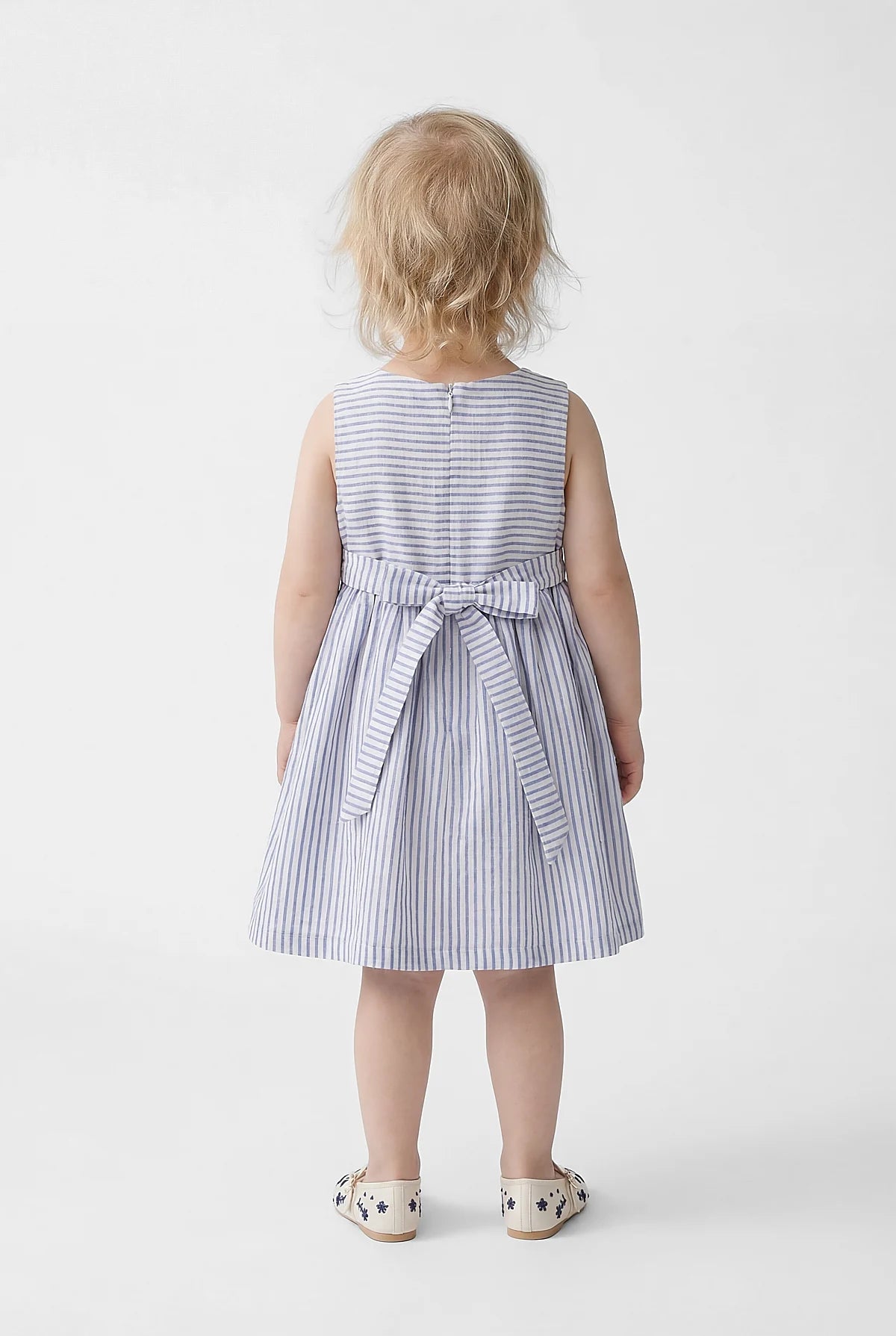 Girl's Dress with Bow Detail