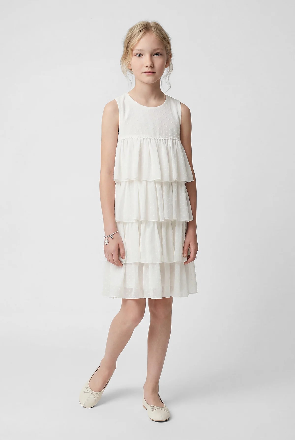 Girl's Multi-Layered Ruffled Dress