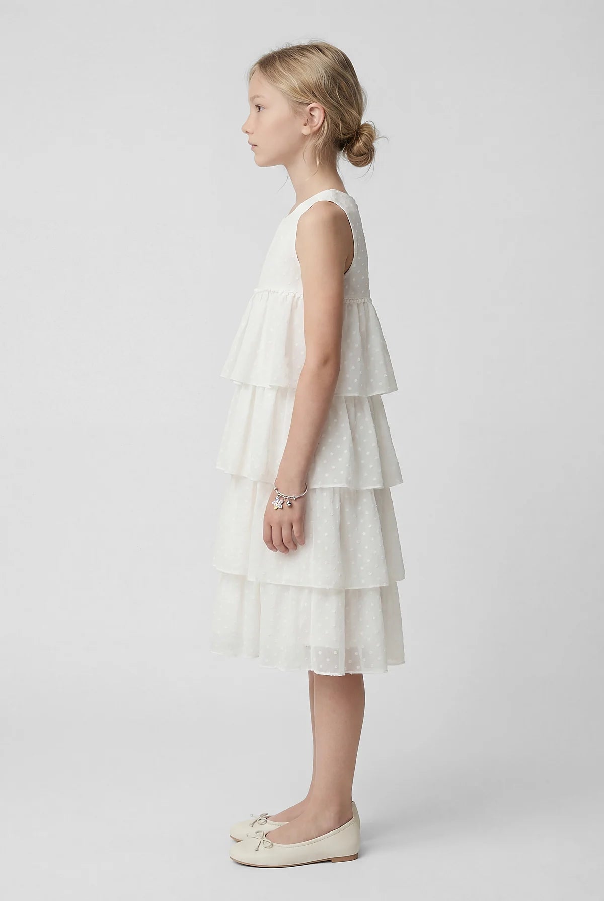 Girl's Multi-Layered Ruffled Dress