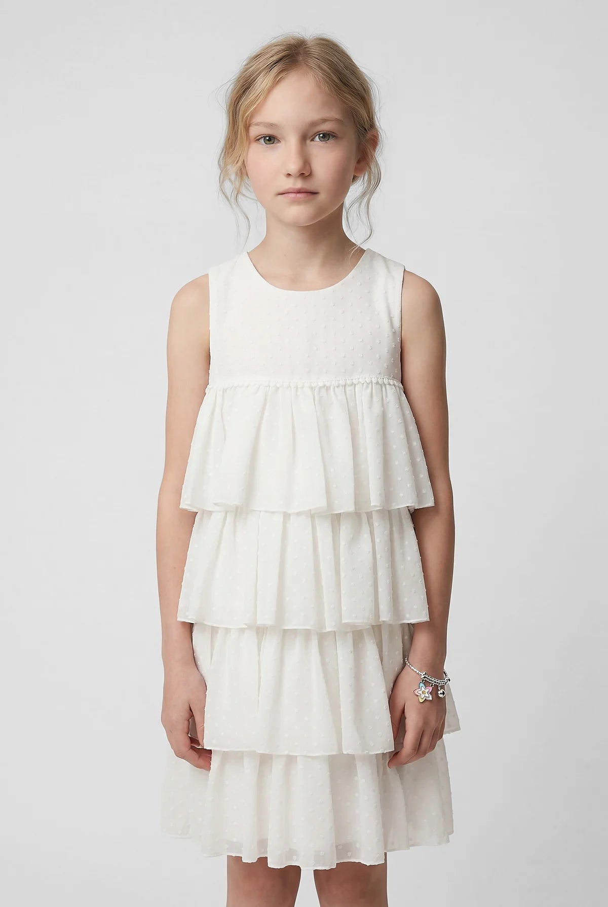 Girl's Multi-Layered Ruffled Dress