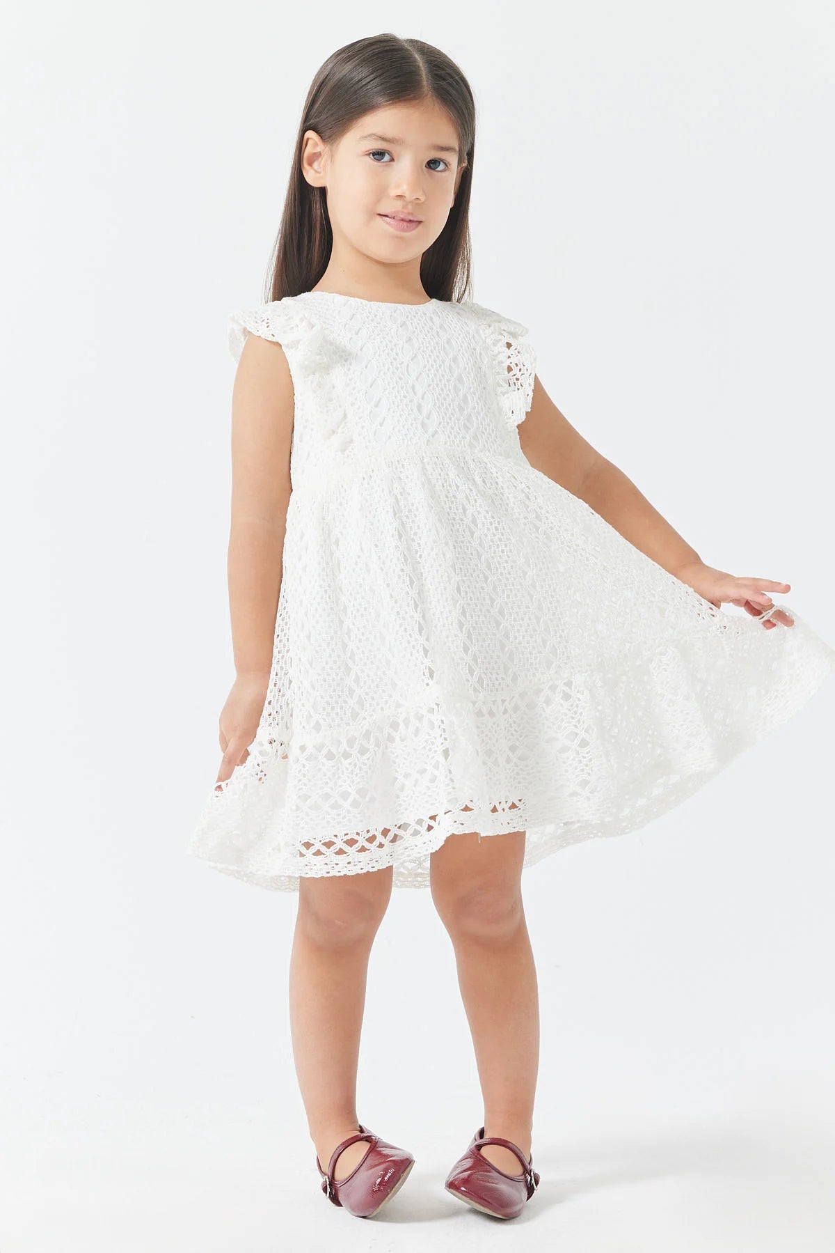 Girl's Lace-Look Dress