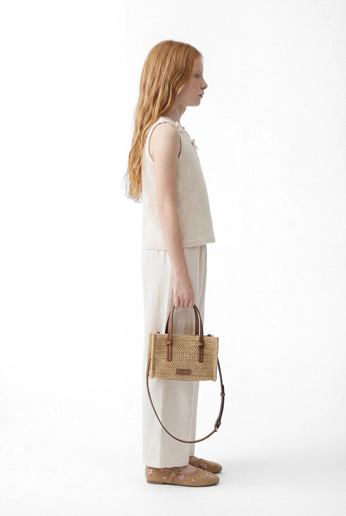 Girls’ Sleeveless 2-Piece Set with Elastic Waistband