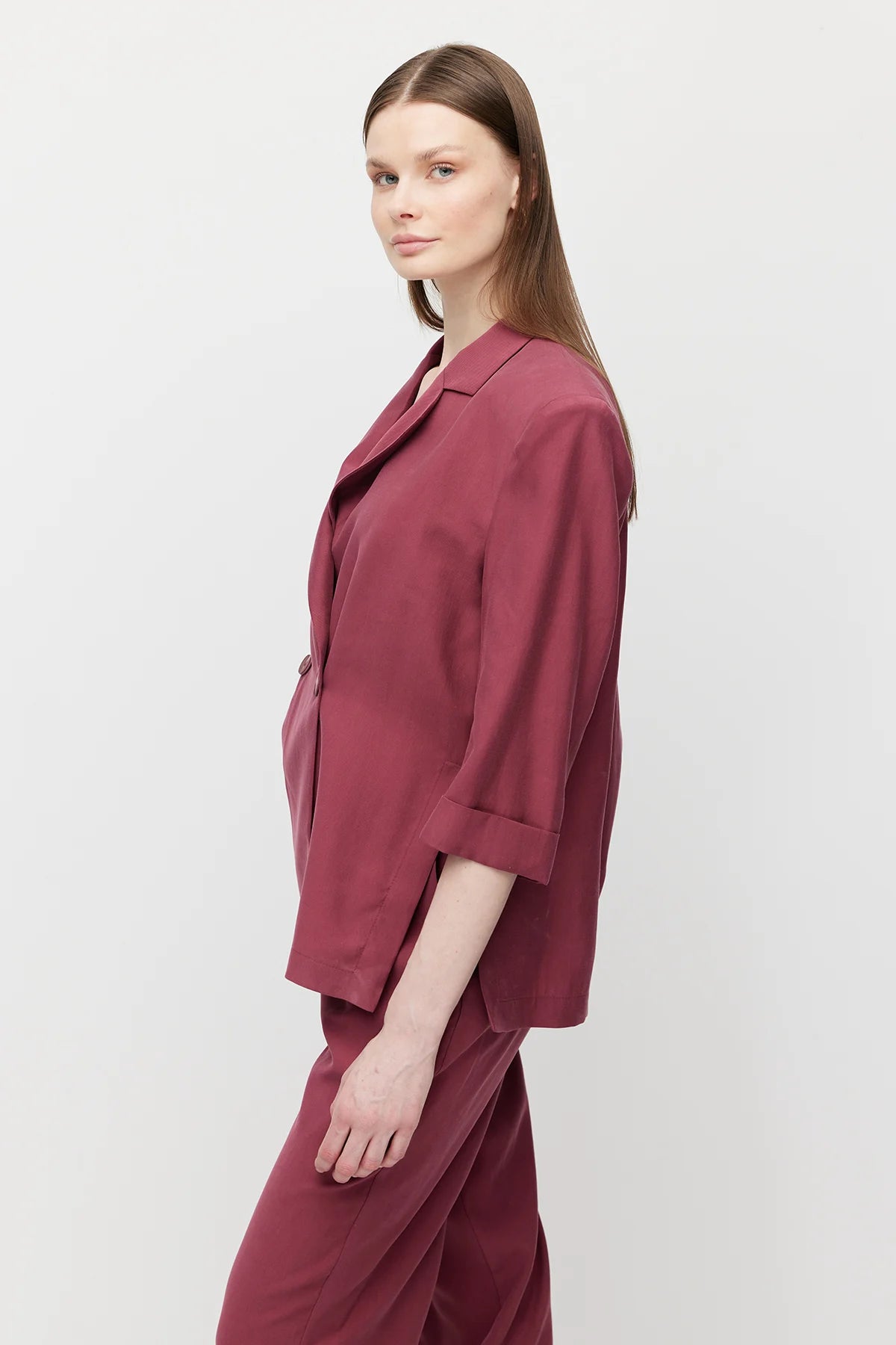 Women's Linen-Look Unlined Oversize Jacket