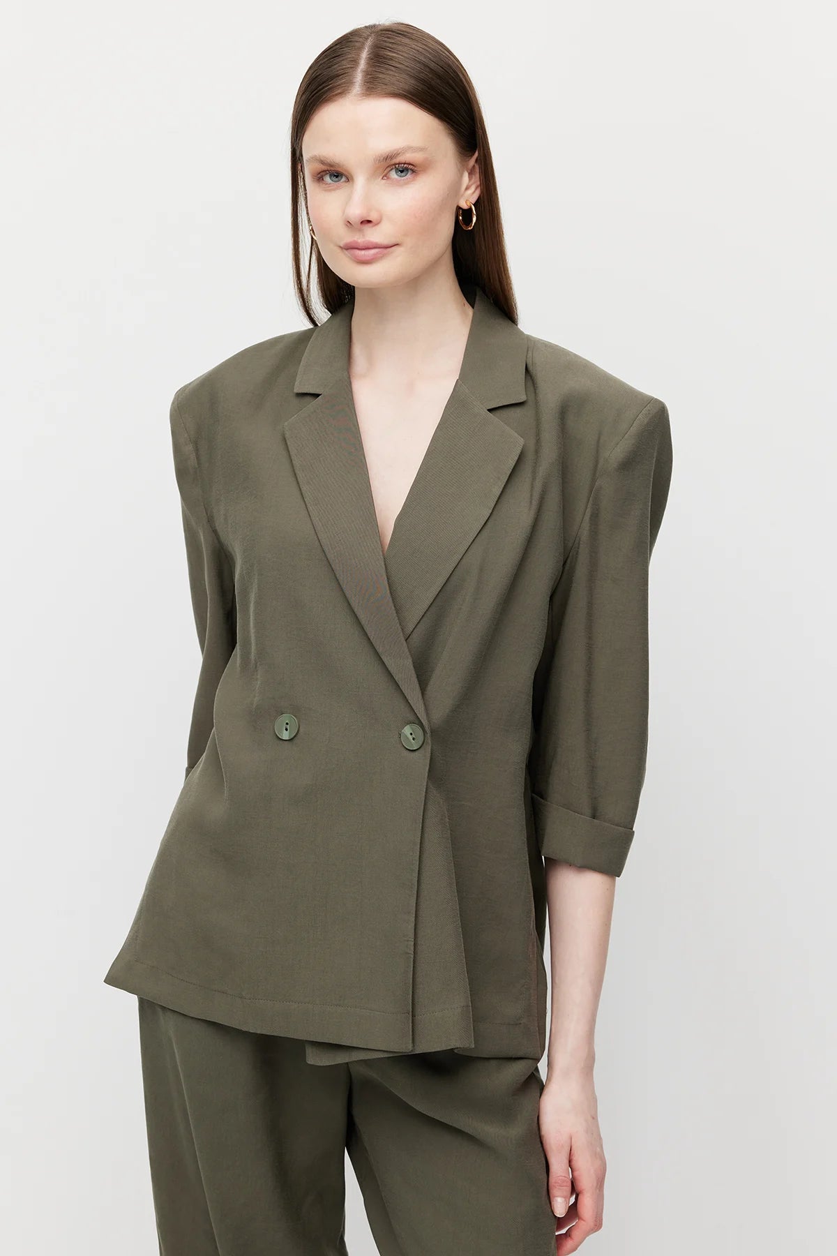 Women's Linen-Look Unlined Oversize Jacket