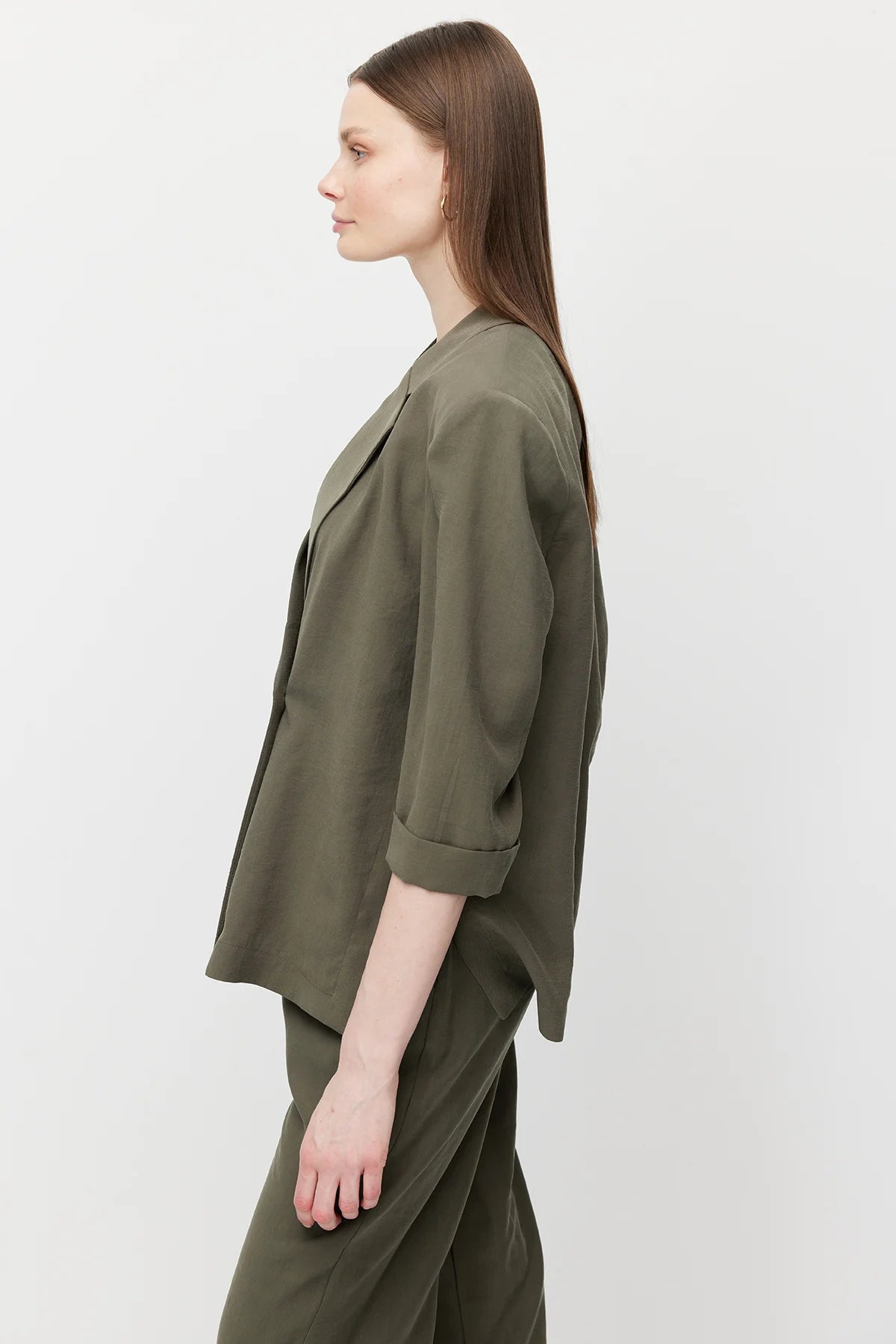 Women's Linen-Look Unlined Oversize Jacket