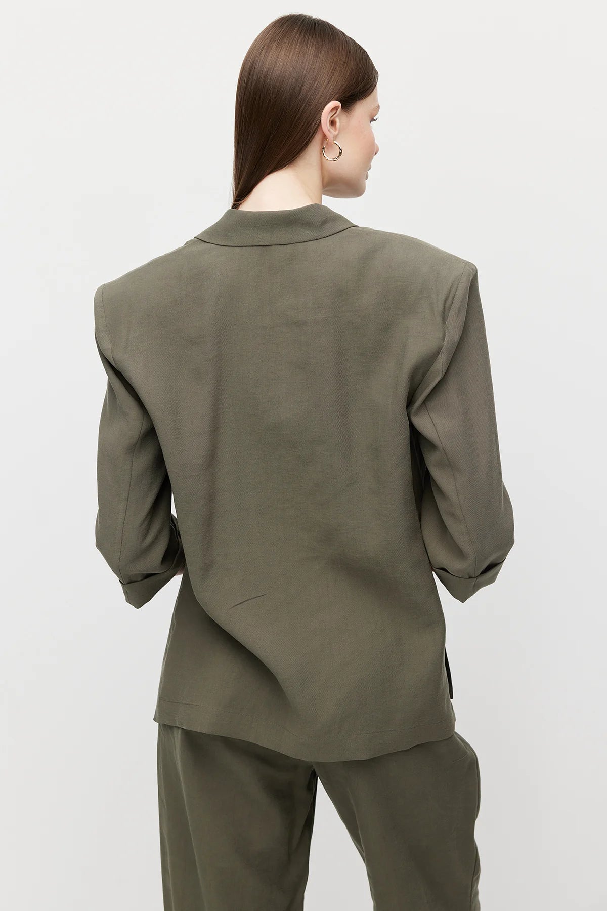 Women's Linen-Look Unlined Oversize Jacket