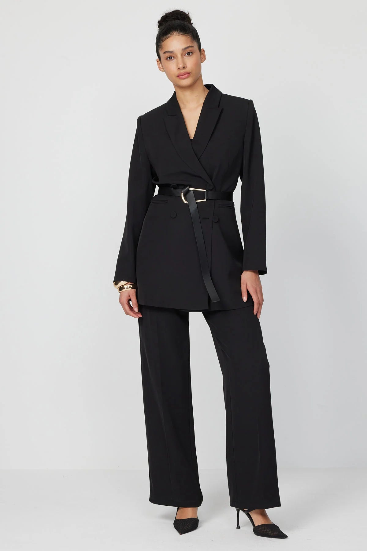 جاكيت نسائي مزدوج الصدر