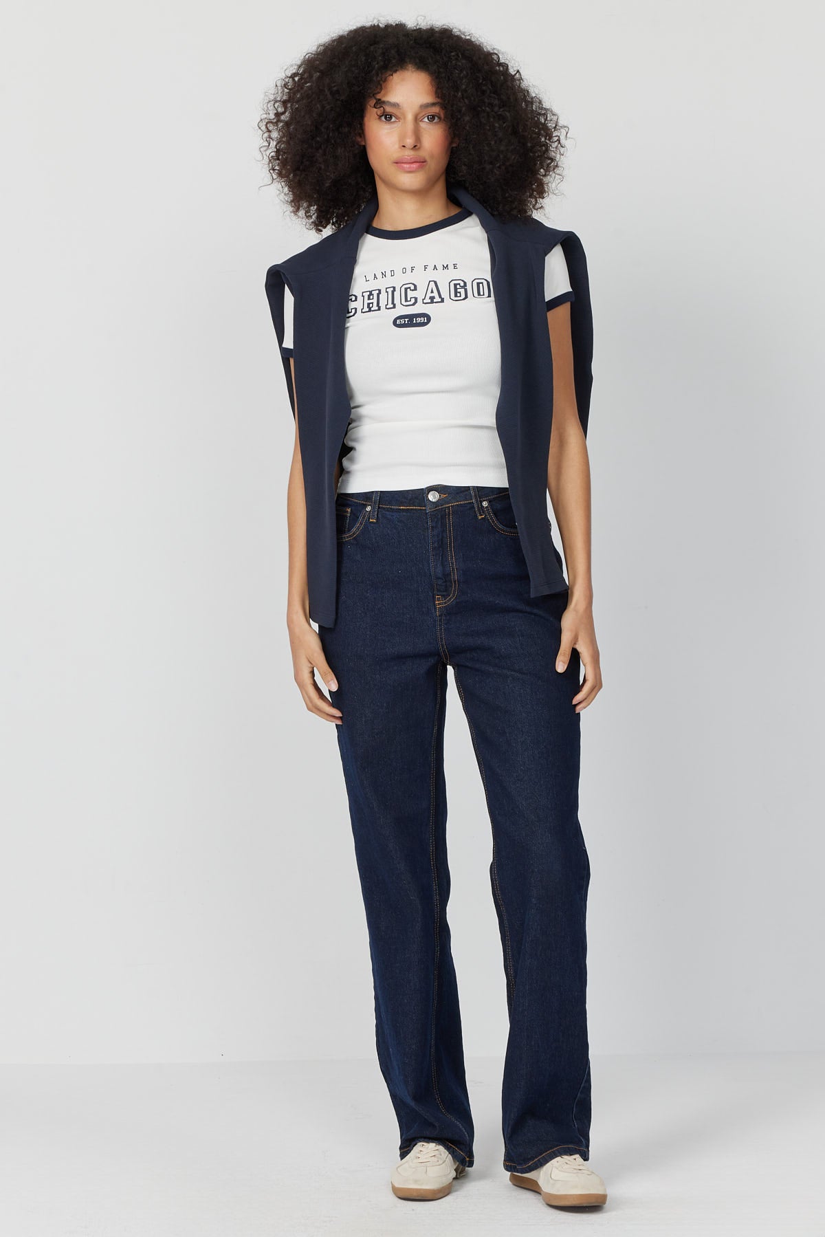 تيشيرت نسائي مضلع