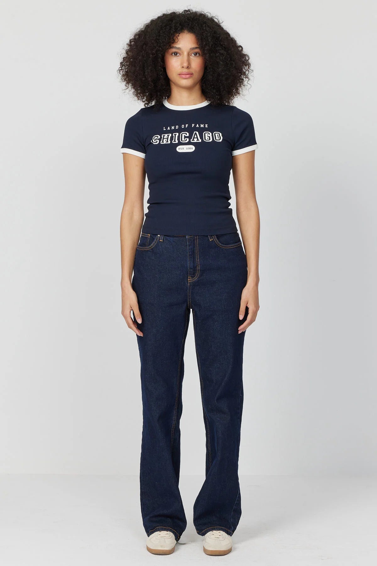 تيشيرت نسائي مضلع