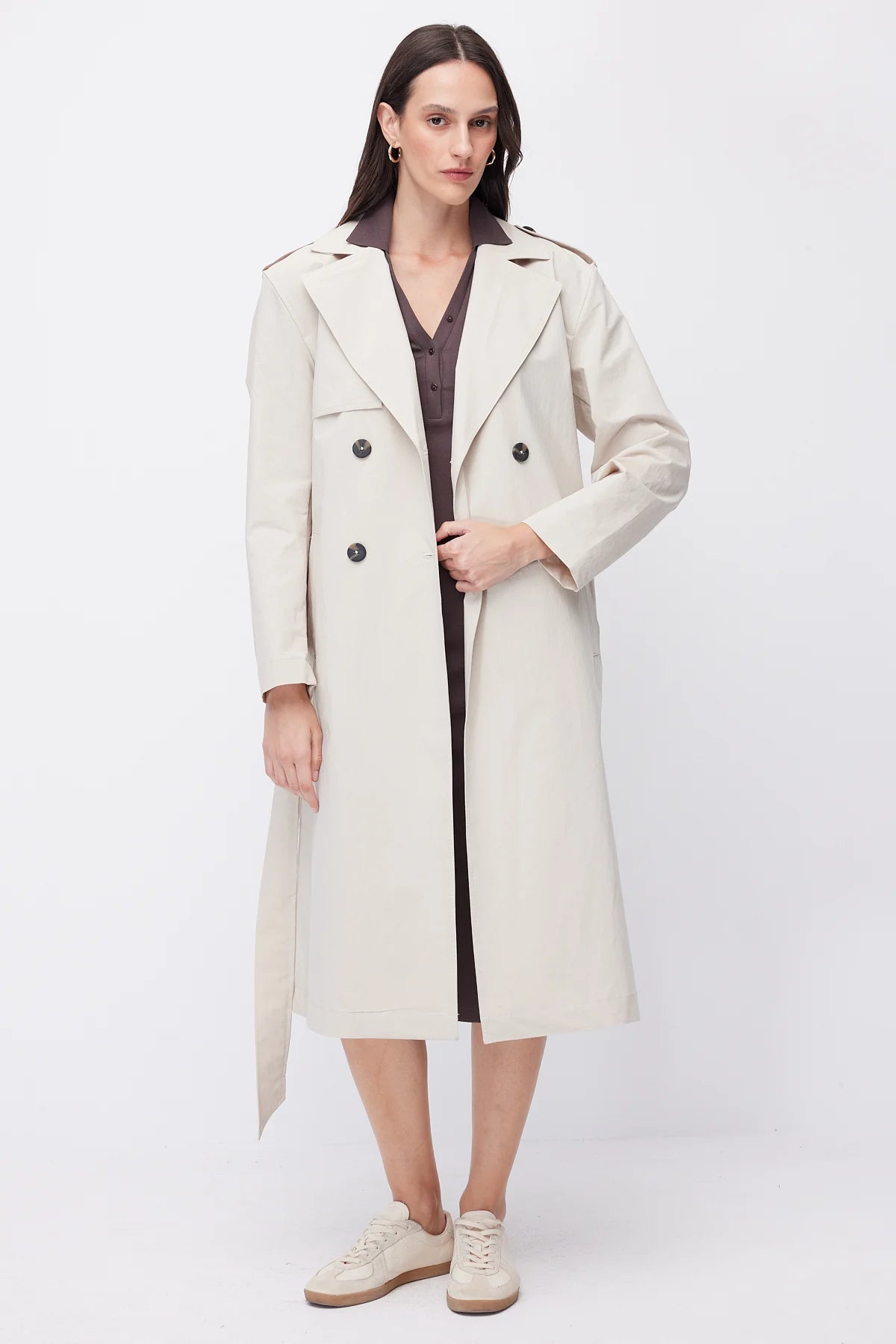 Women's Belted Trench Coat