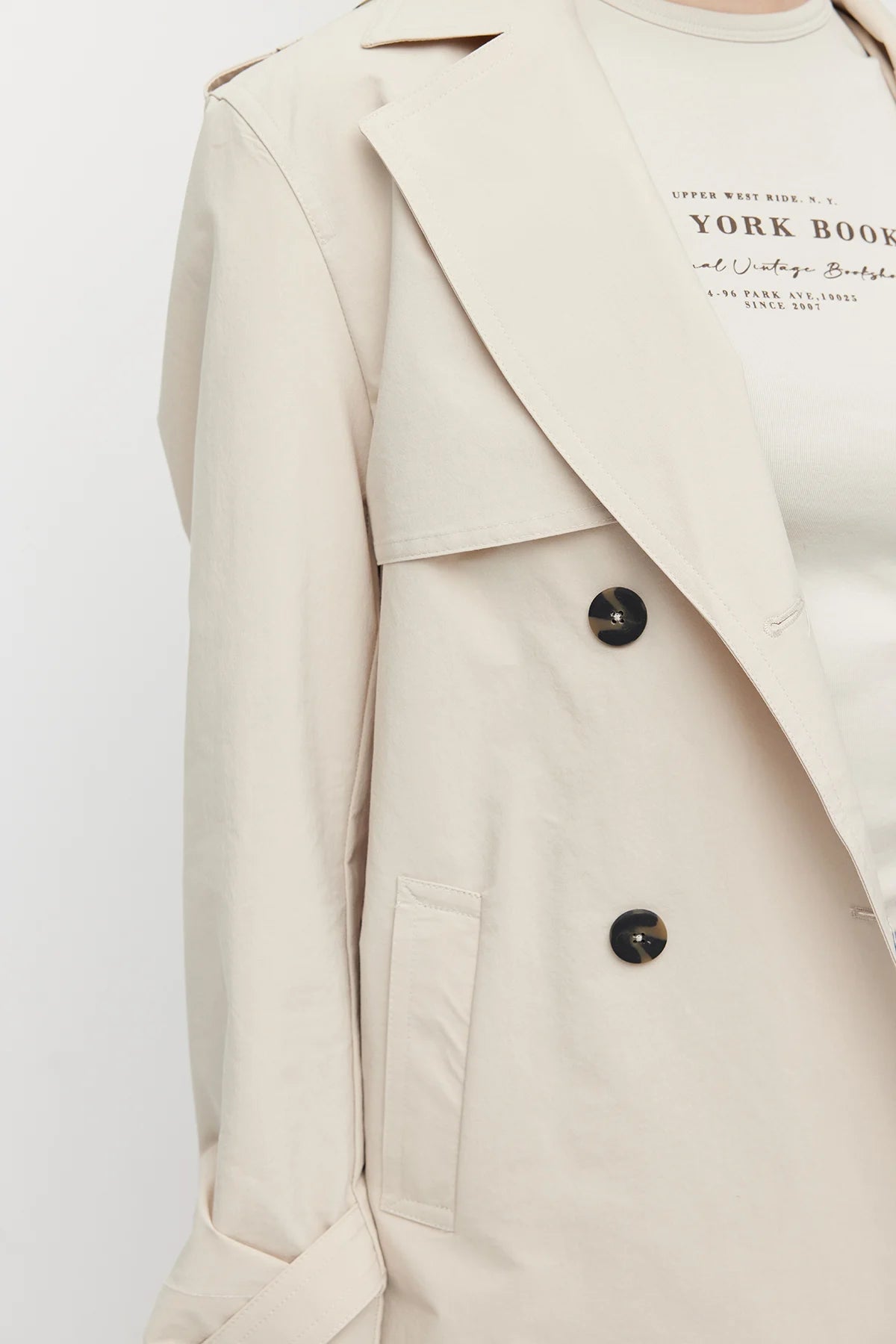 Women's Belted Short Trench Coat