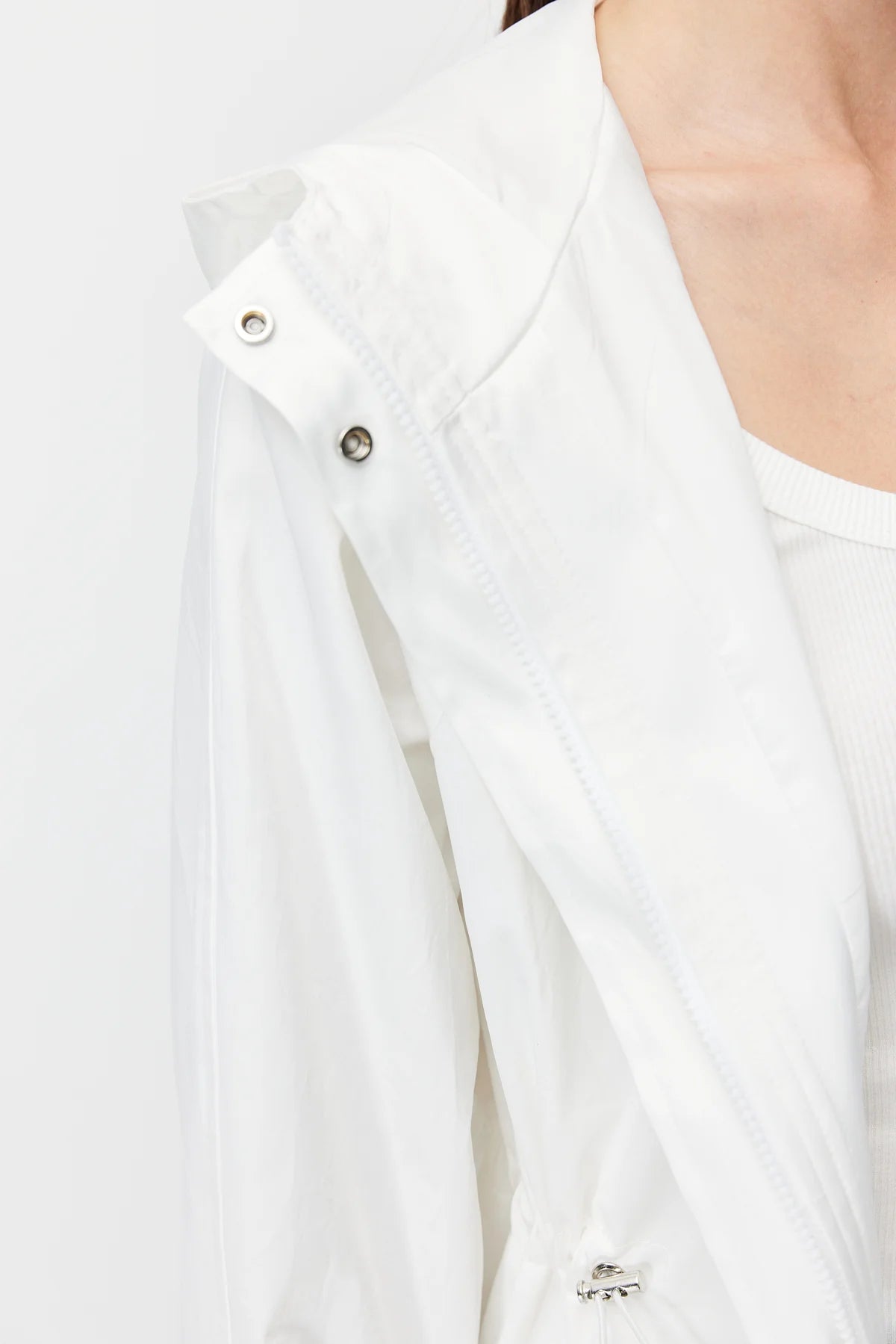 Women's Shiny Fabric Adjustable Waist Short Trench Coat