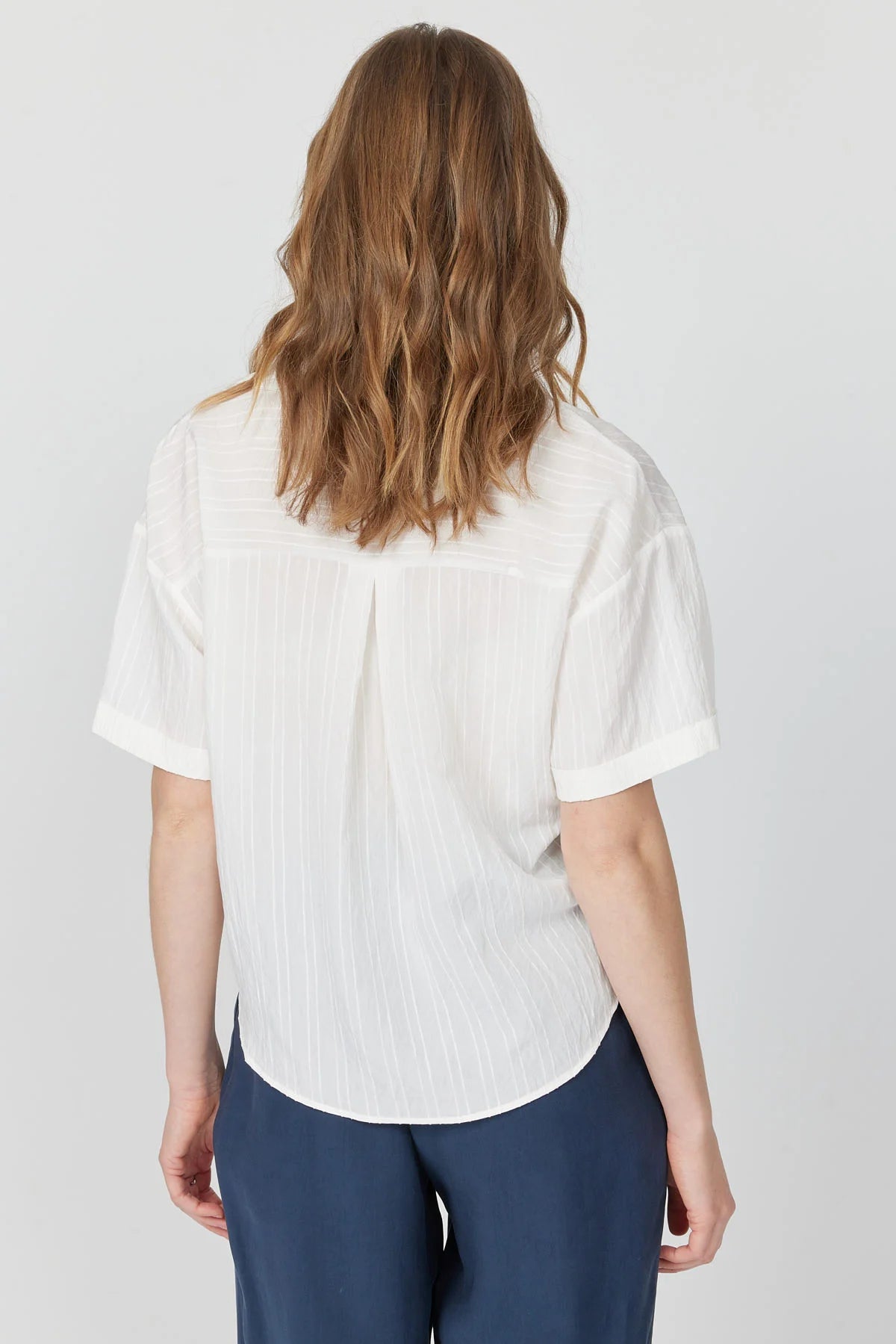 Women's Striped Short Sleeved Shirt