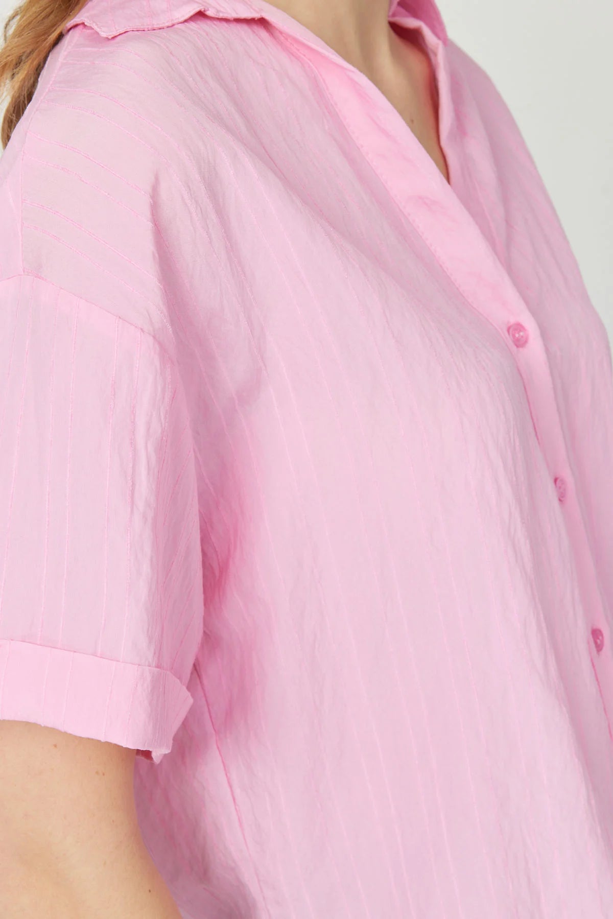 Women's Striped Short Sleeved Shirt