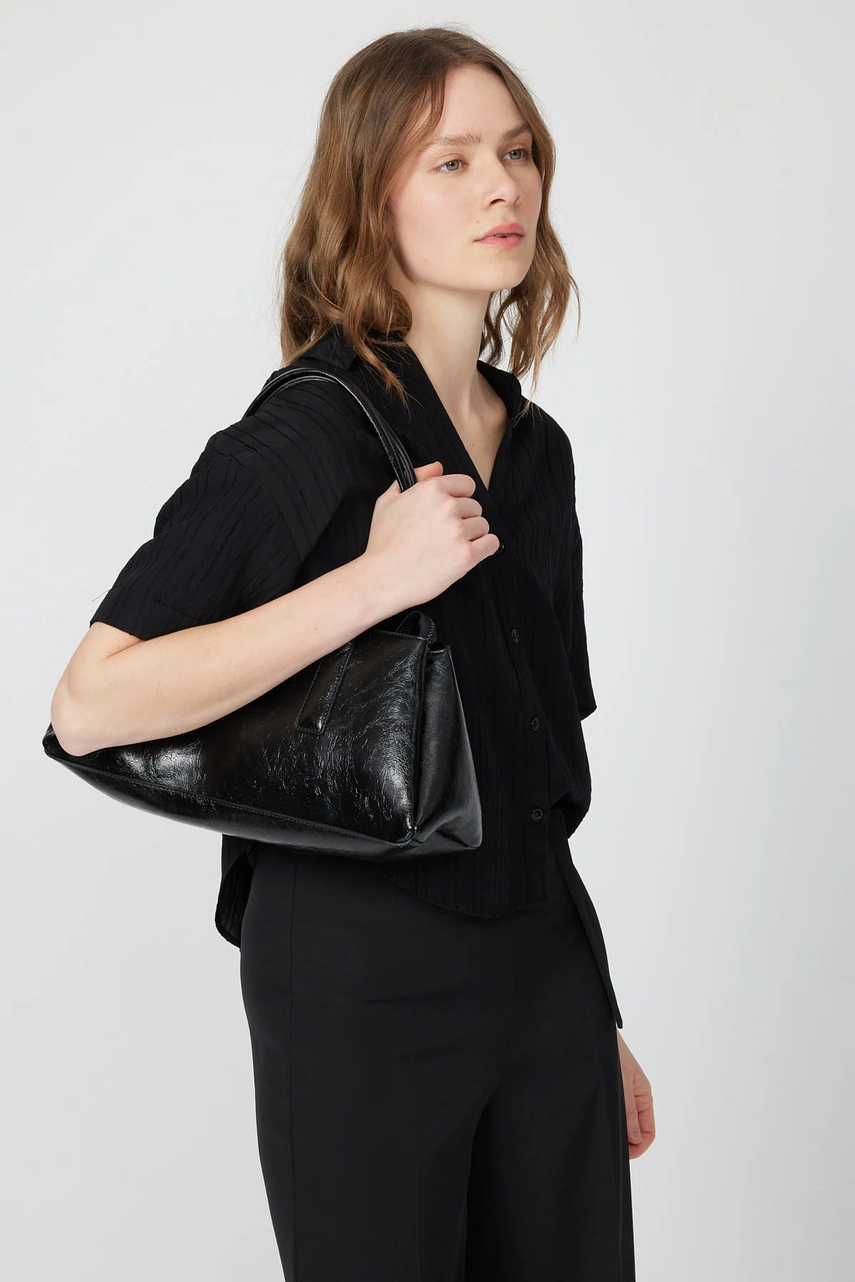 Women's Striped Short Sleeved Shirt