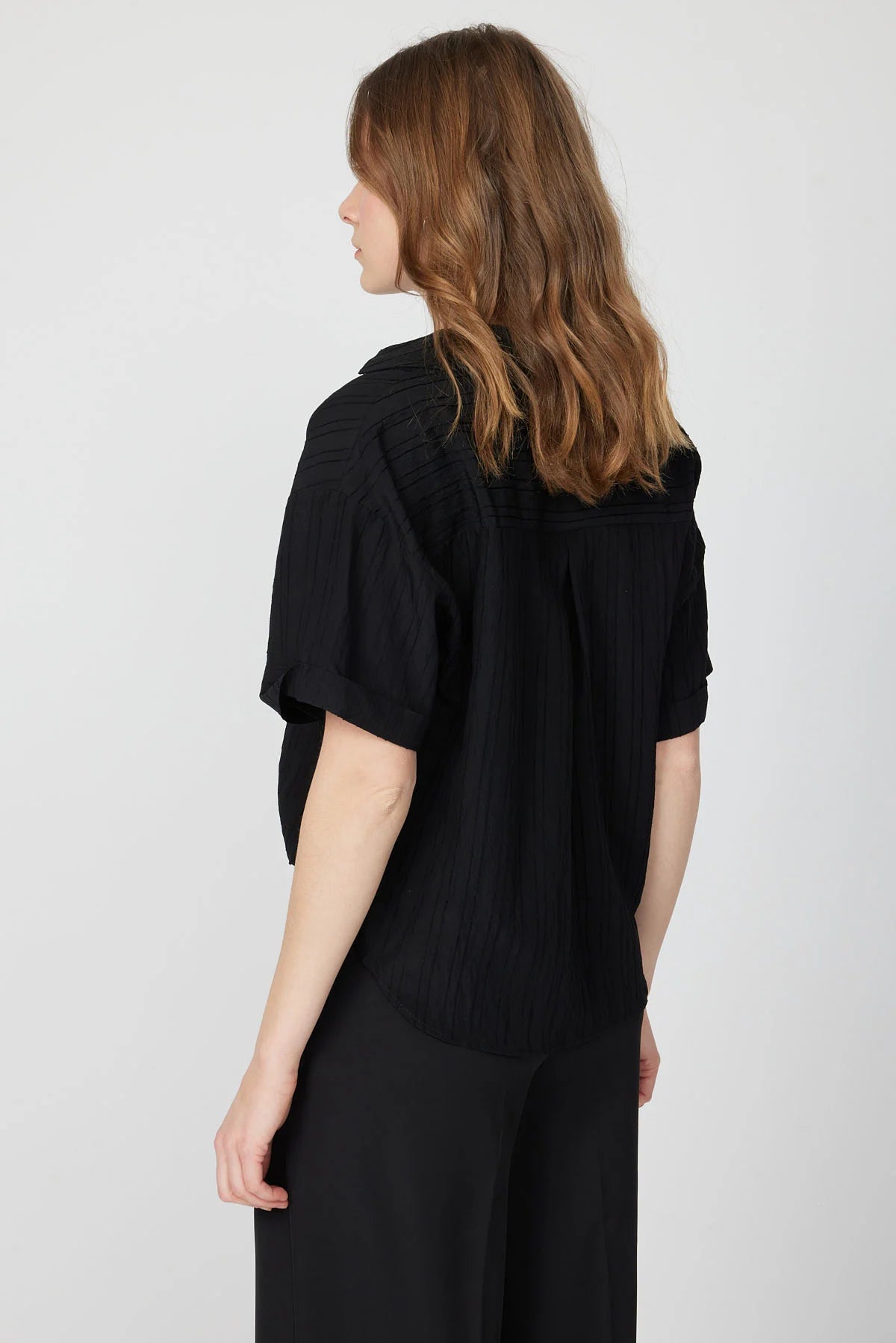 Women's Striped Short Sleeved Shirt