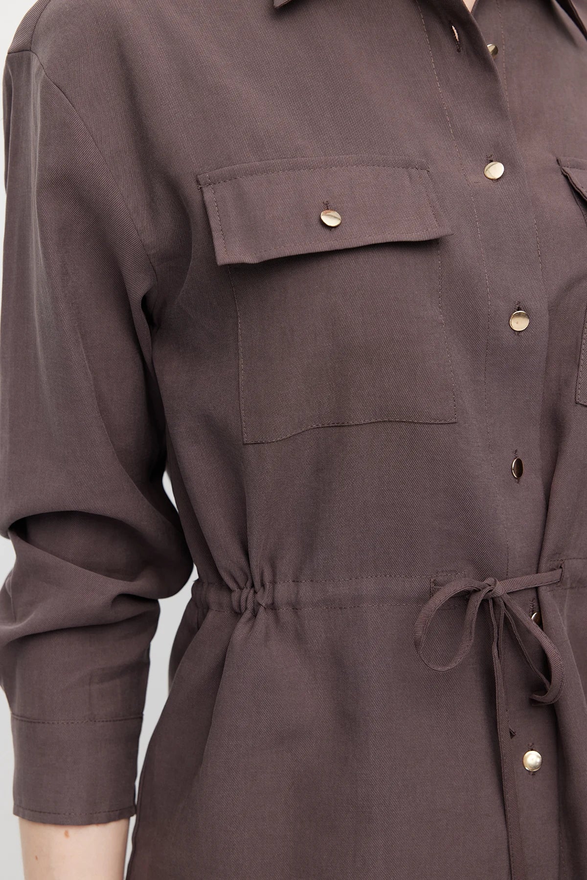 Women's Belted Shirt with Pockets