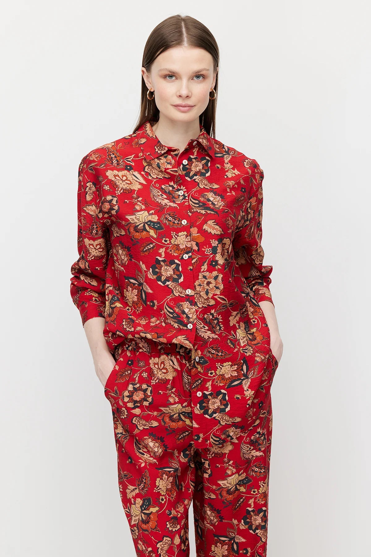 Women's Patterned Long Shirt