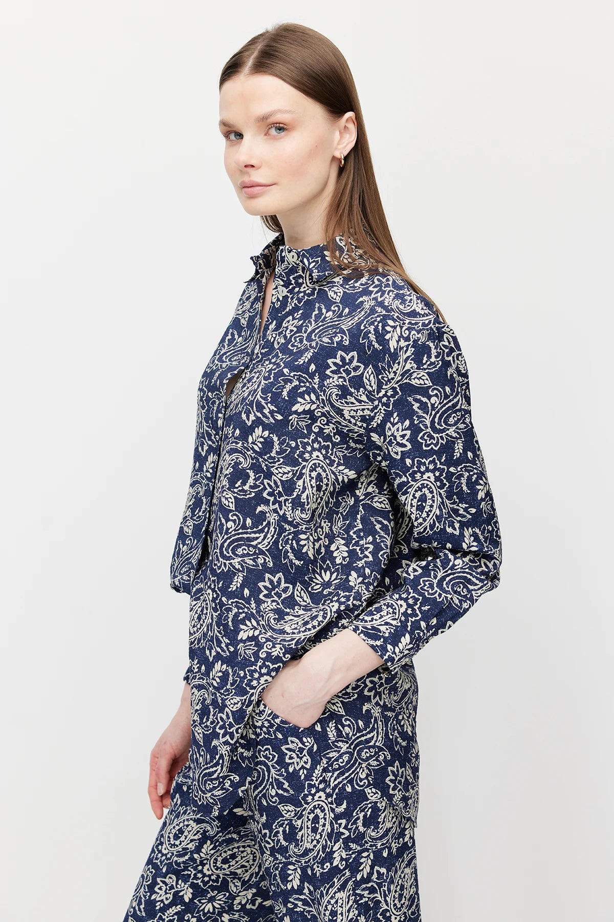Women's Patterned Long Shirt