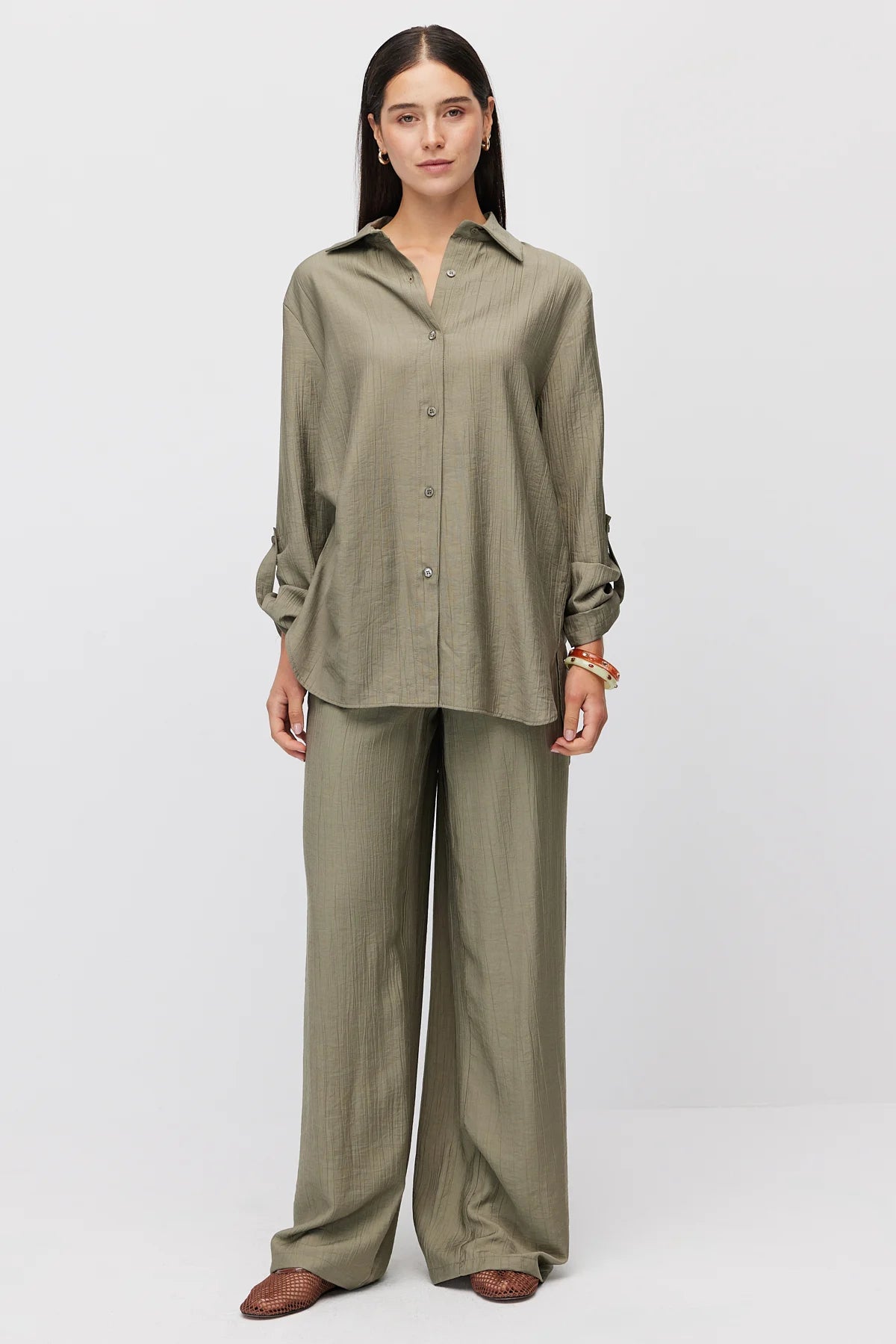Women's Relaxed Fit Textured Shirt