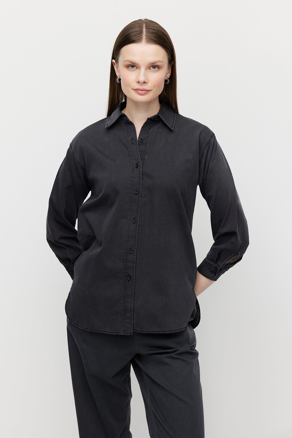 Women's Basic Denim Shirt
