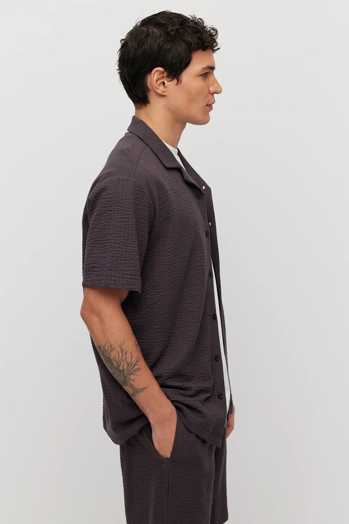Men's Textured Relaxed Fit Shirt