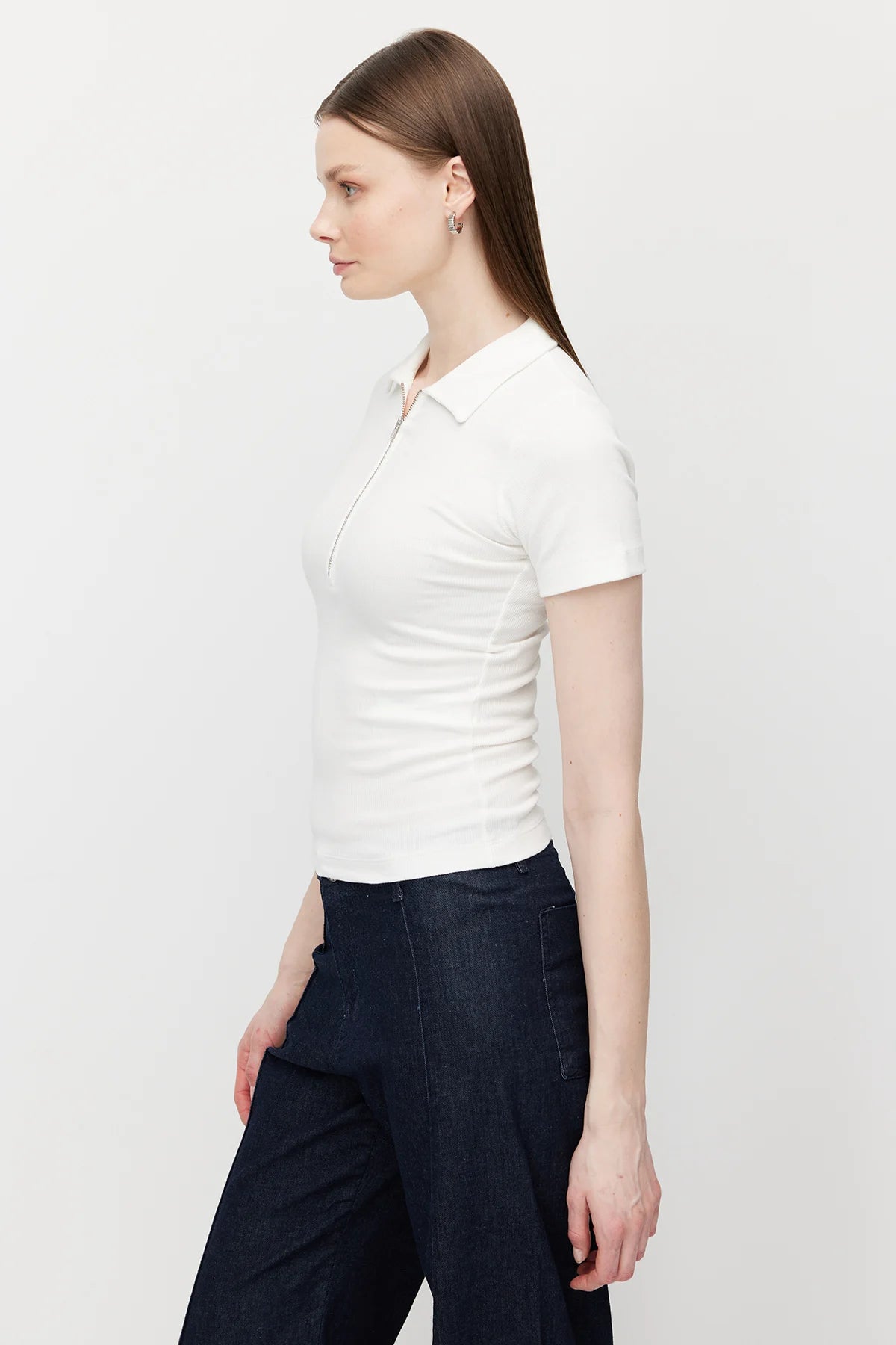 Women's Half-Zip Collar Bodysuit