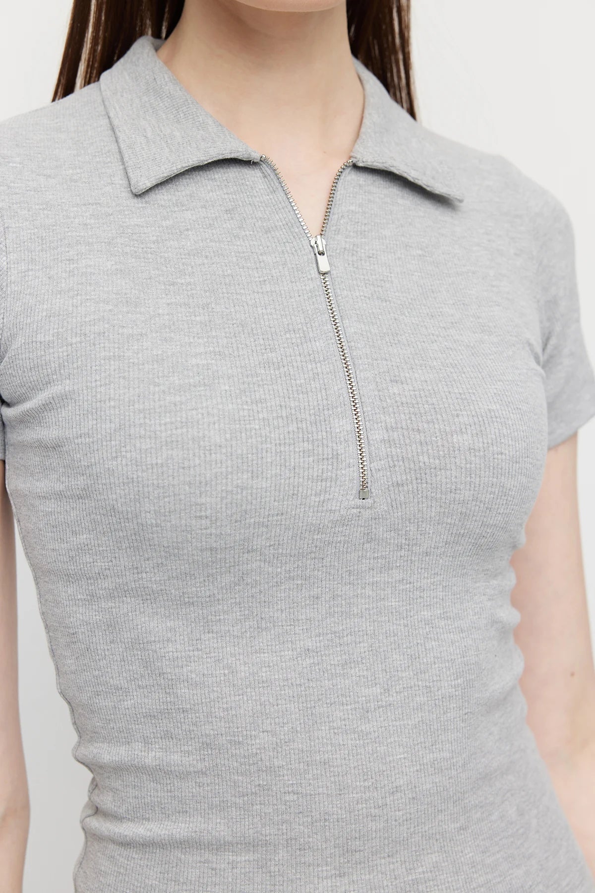 Women's Half-Zip Collar Bodysuit