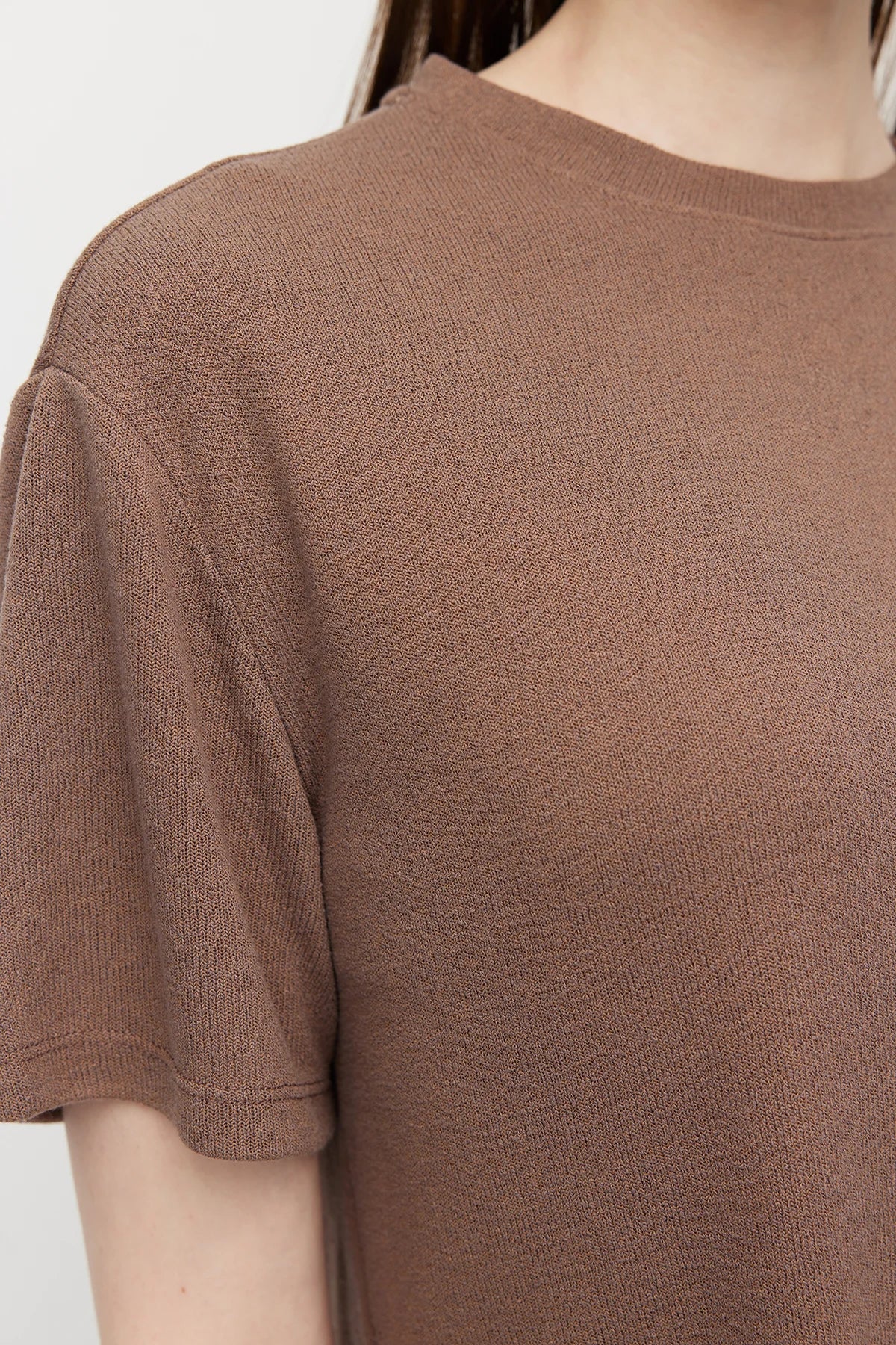 Women's Crew Neck Oversize Blouse with Side Slits