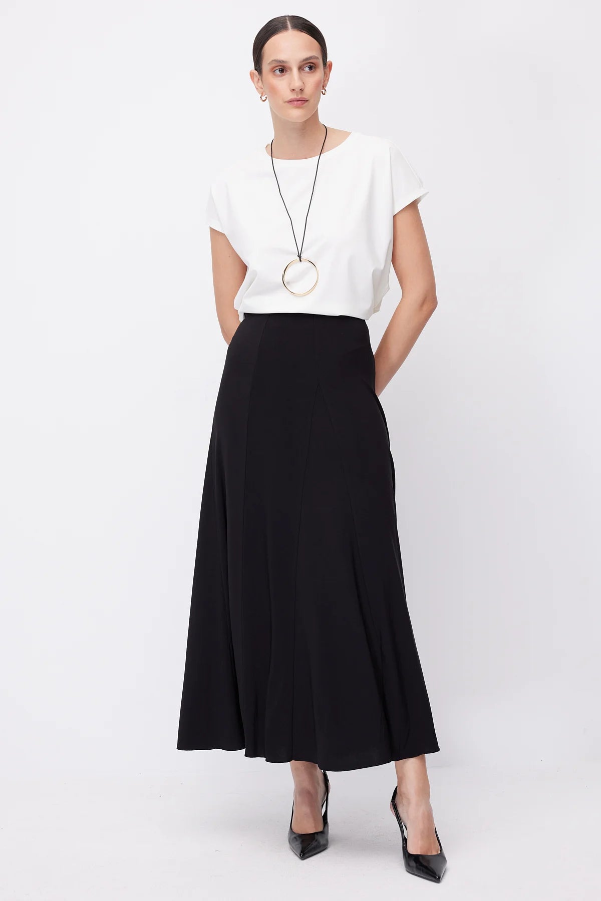 Women's Crew Neck Short-Sleeve Blouse