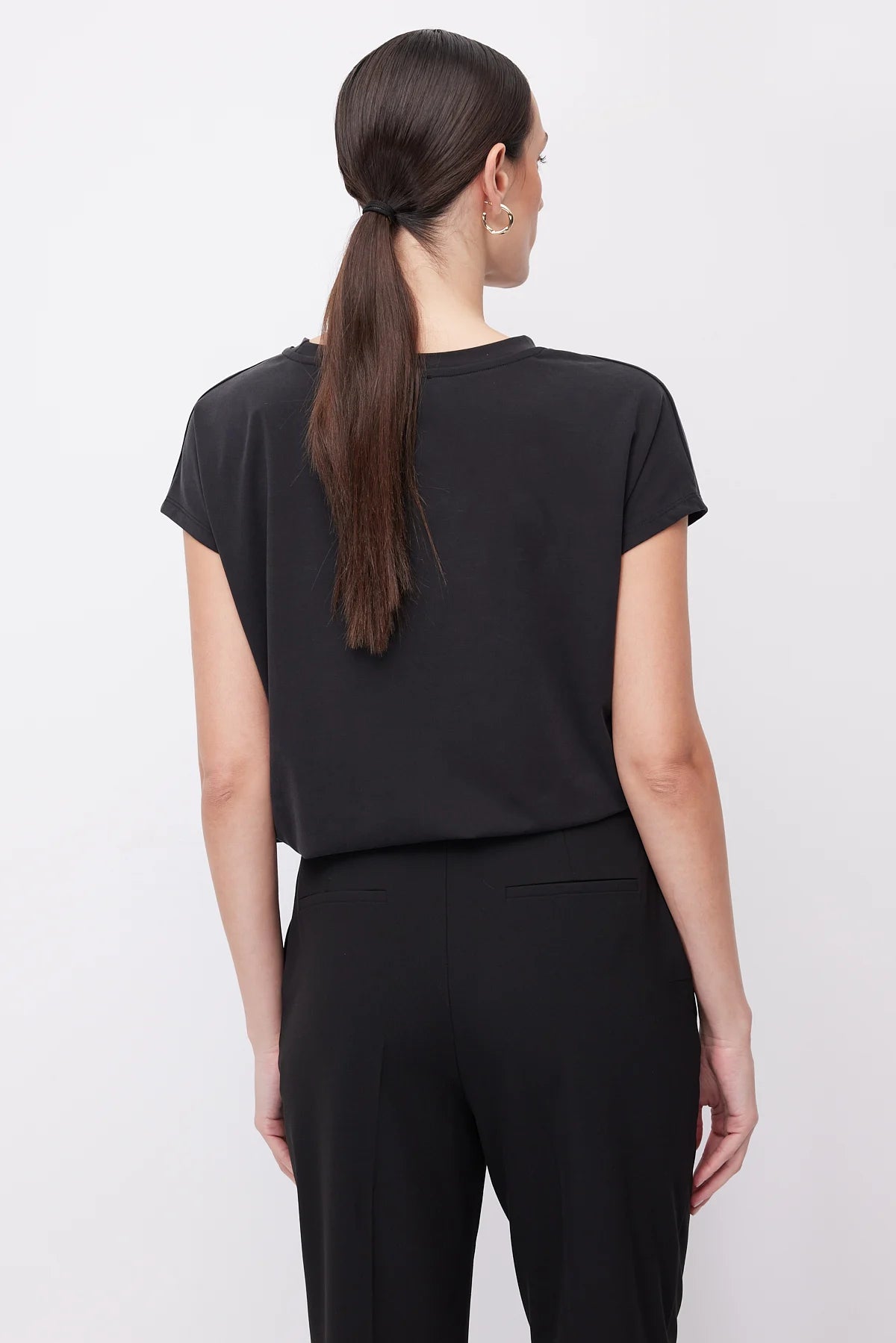 Women's Crew Neck Short-Sleeve Blouse