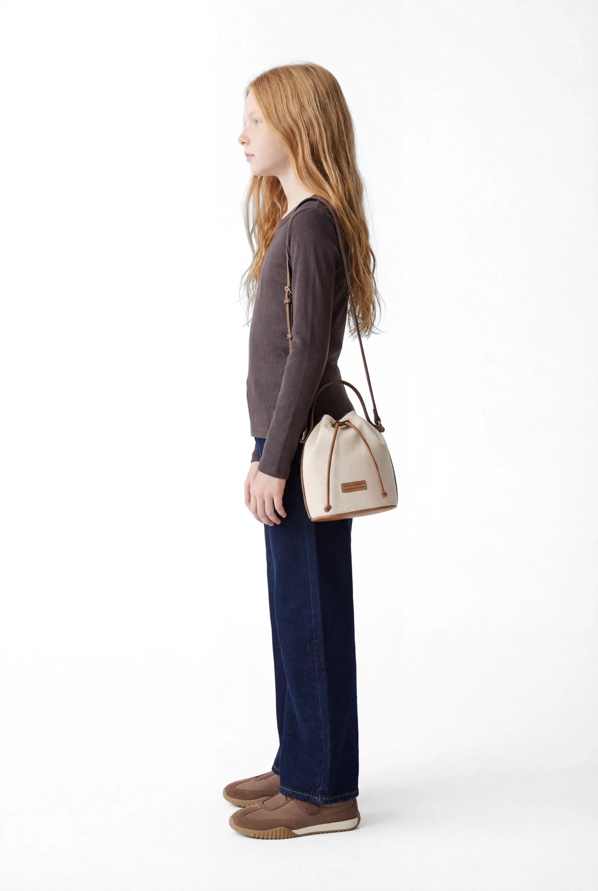 Girls' Ribbed Round Neck Blouse