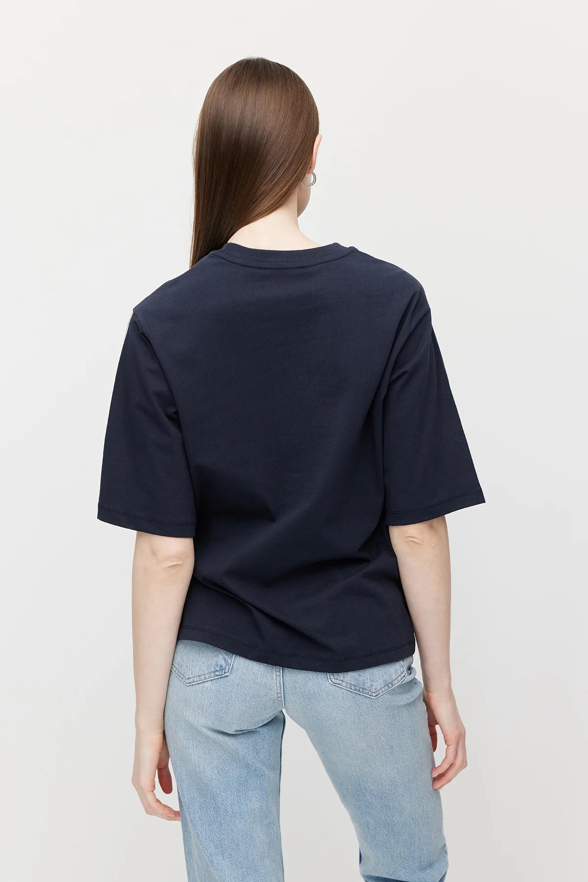 Women's Crew Neck Printed Oversize T-Shirt