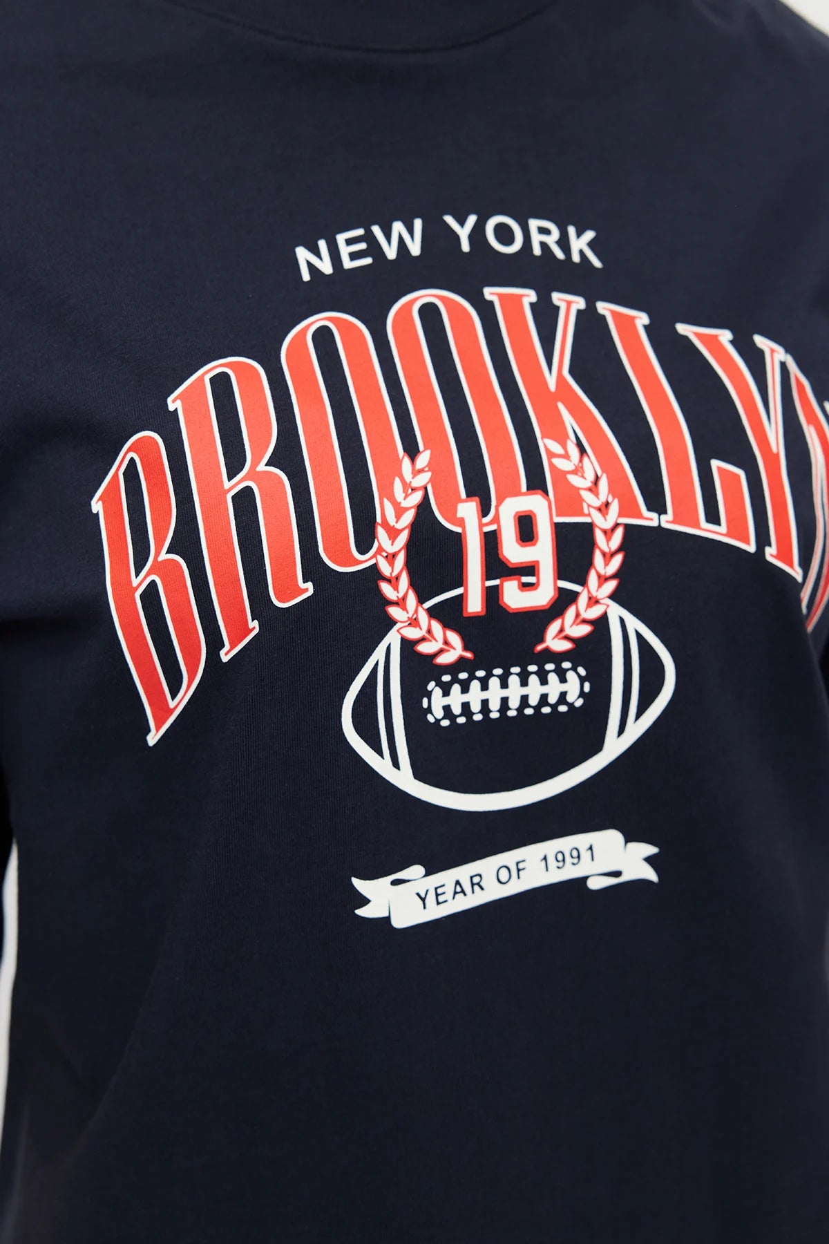 Women's Crew Neck Printed Oversize T-Shirt