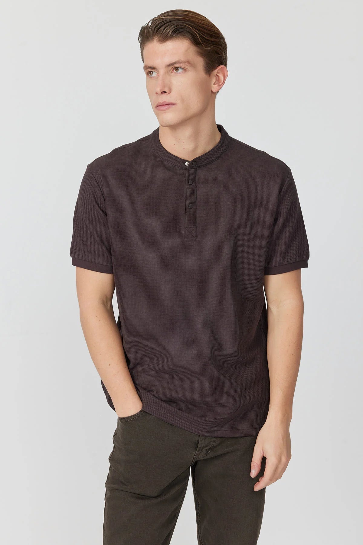 Men's Mandarin Collar T-shirt