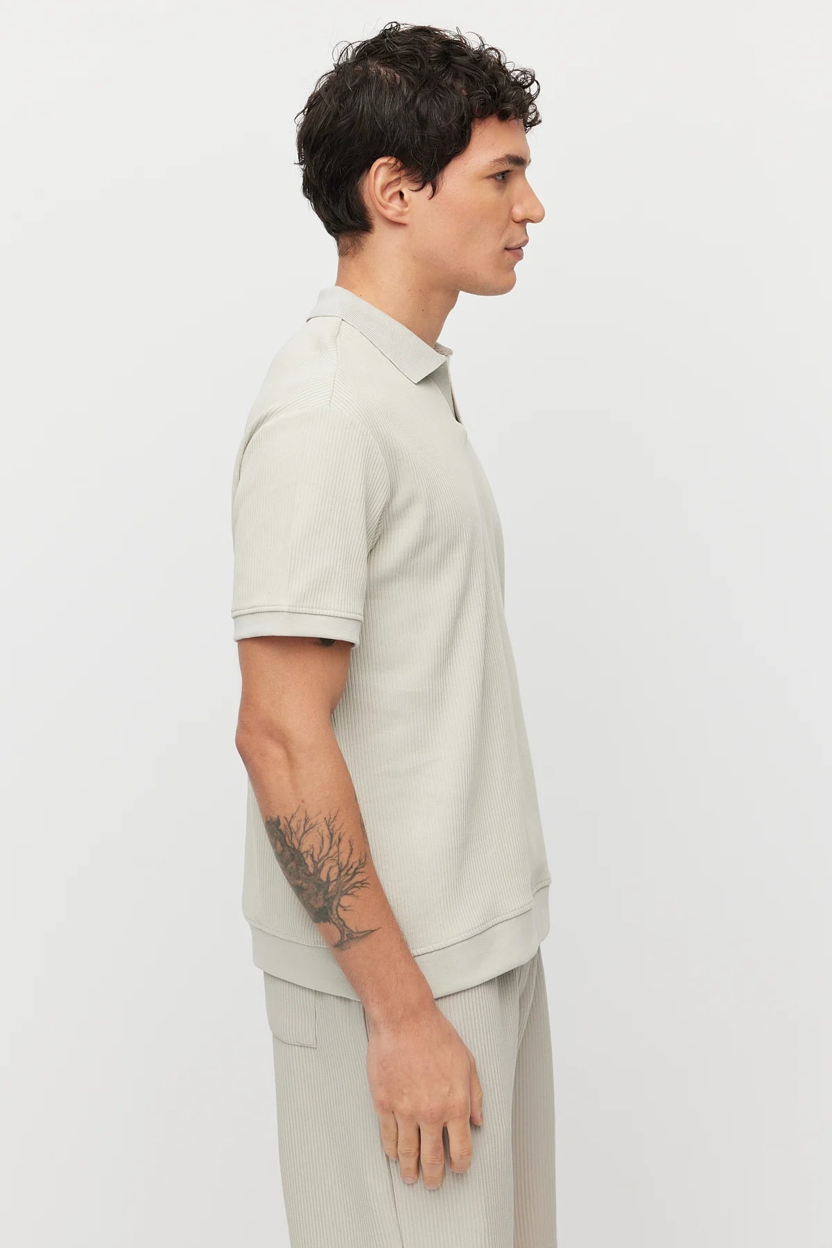 Men's Textured Collar T-shirt