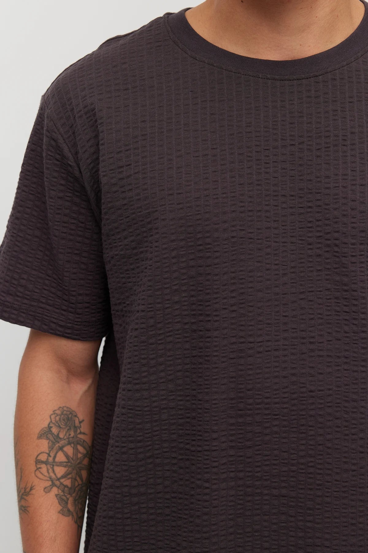 Men's Crew Neck Textured Oversize T-shirt