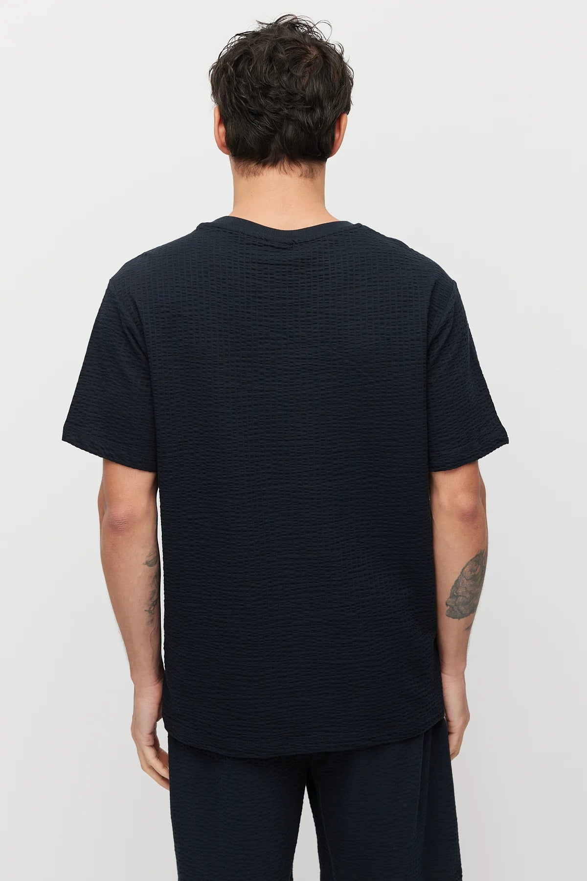 Men's Crew Neck Textured Oversize T-shirt