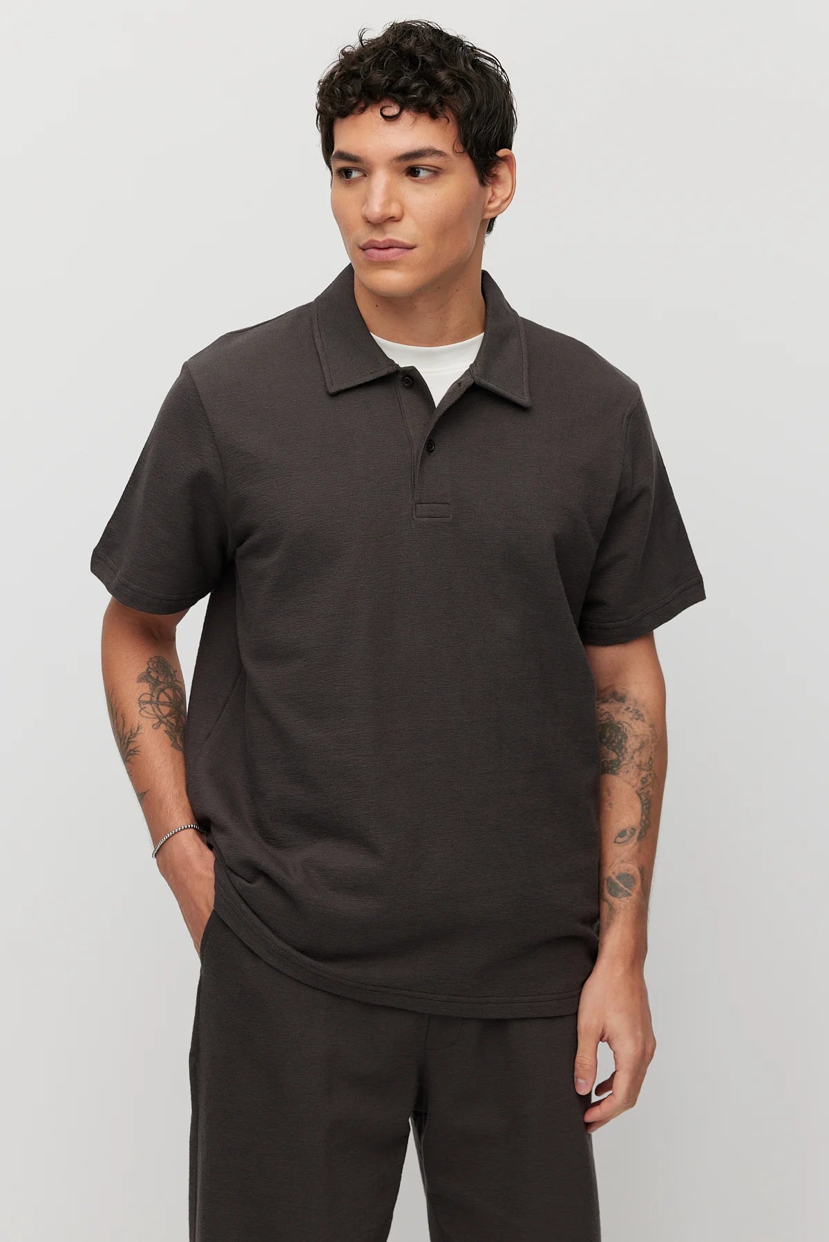 Men's Polo Collar Basic T-shirt