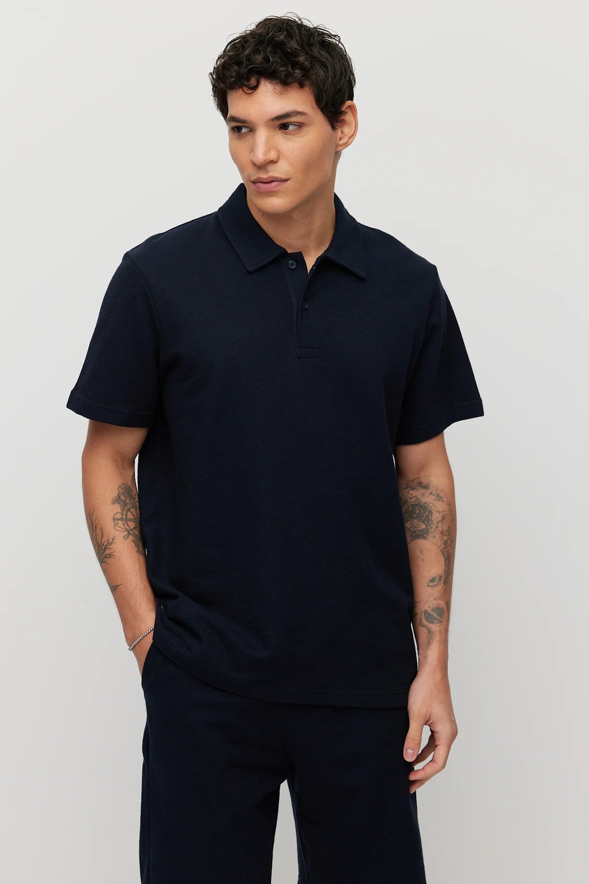 Men's Polo Collar Basic T-shirt