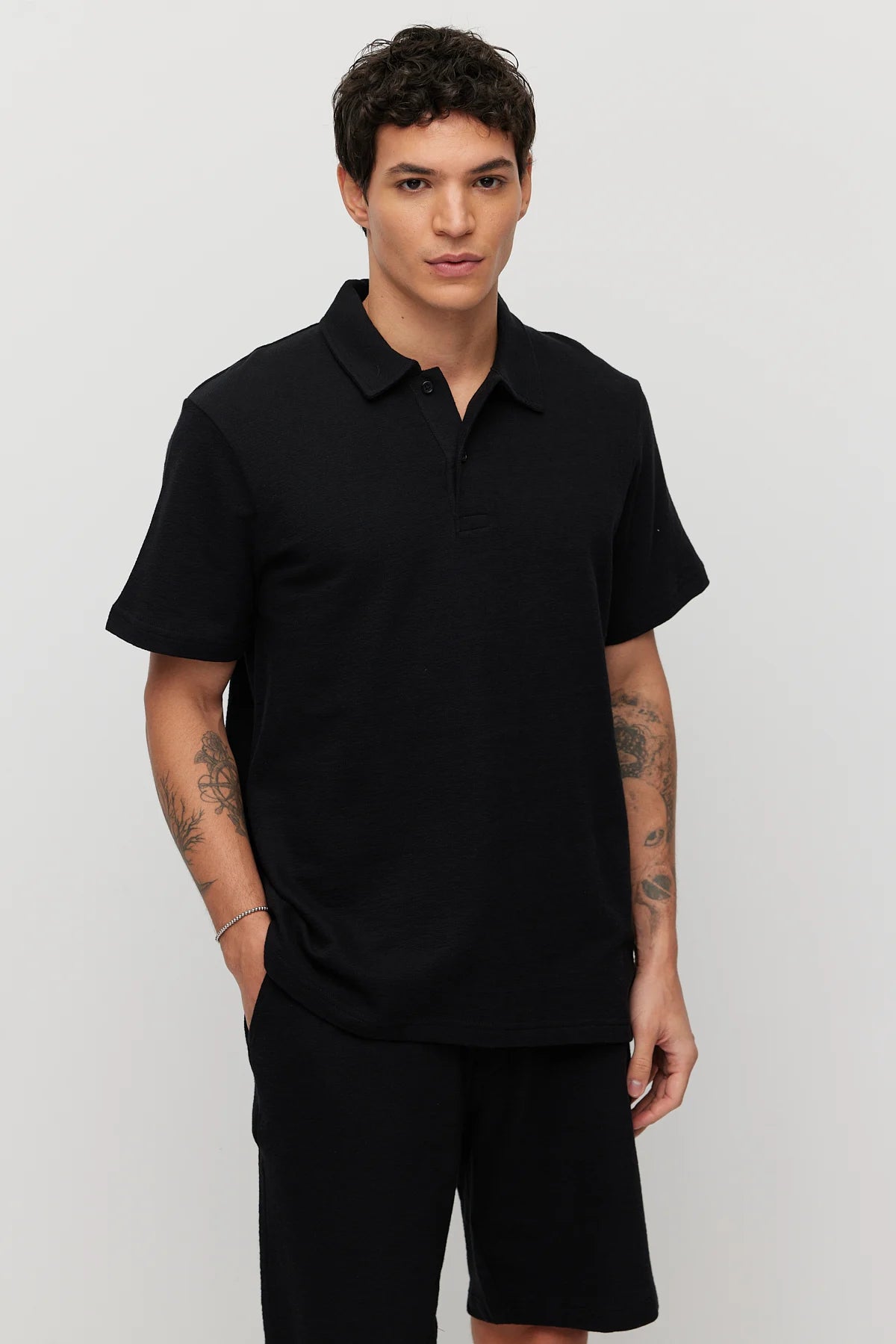 Men's Polo Collar Basic T-shirt