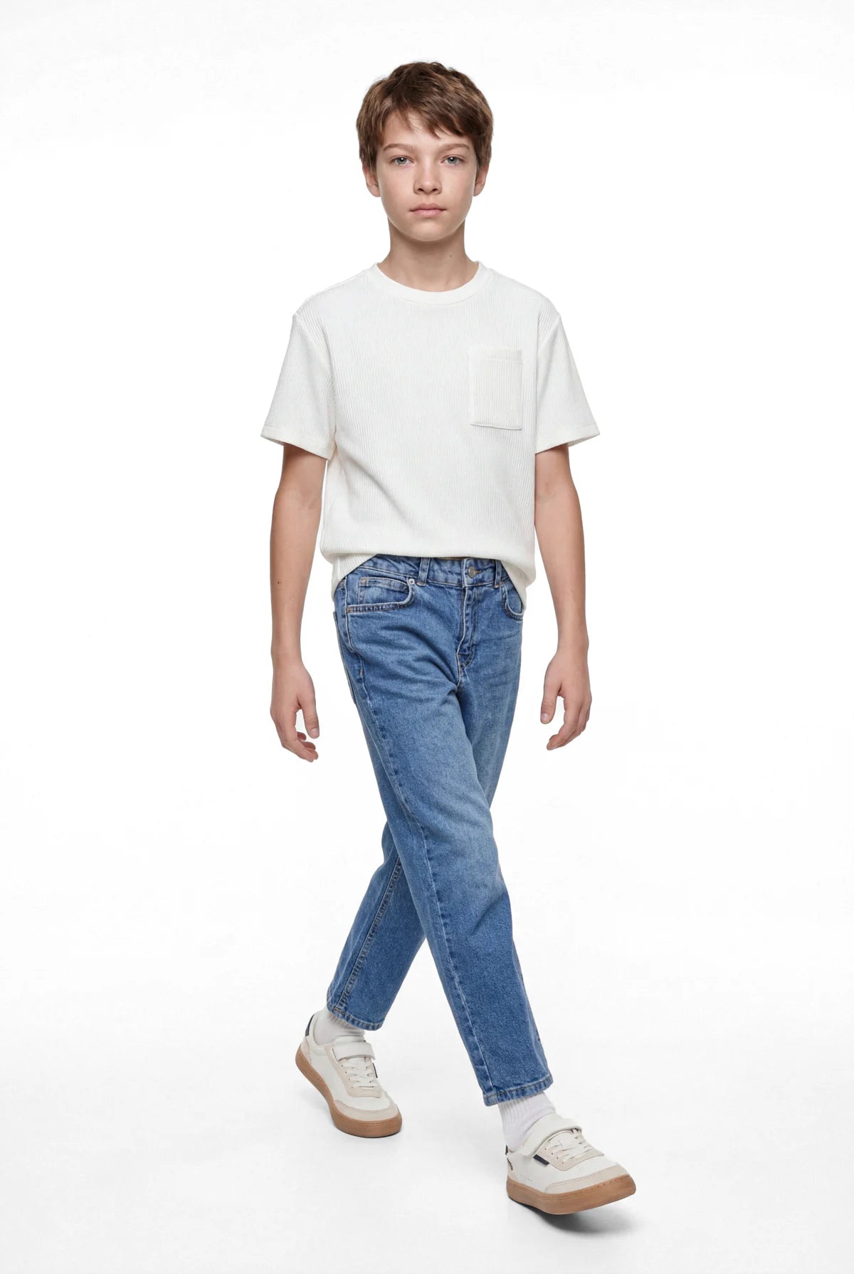 Boys' Textured T-shirt with Pocket Detail