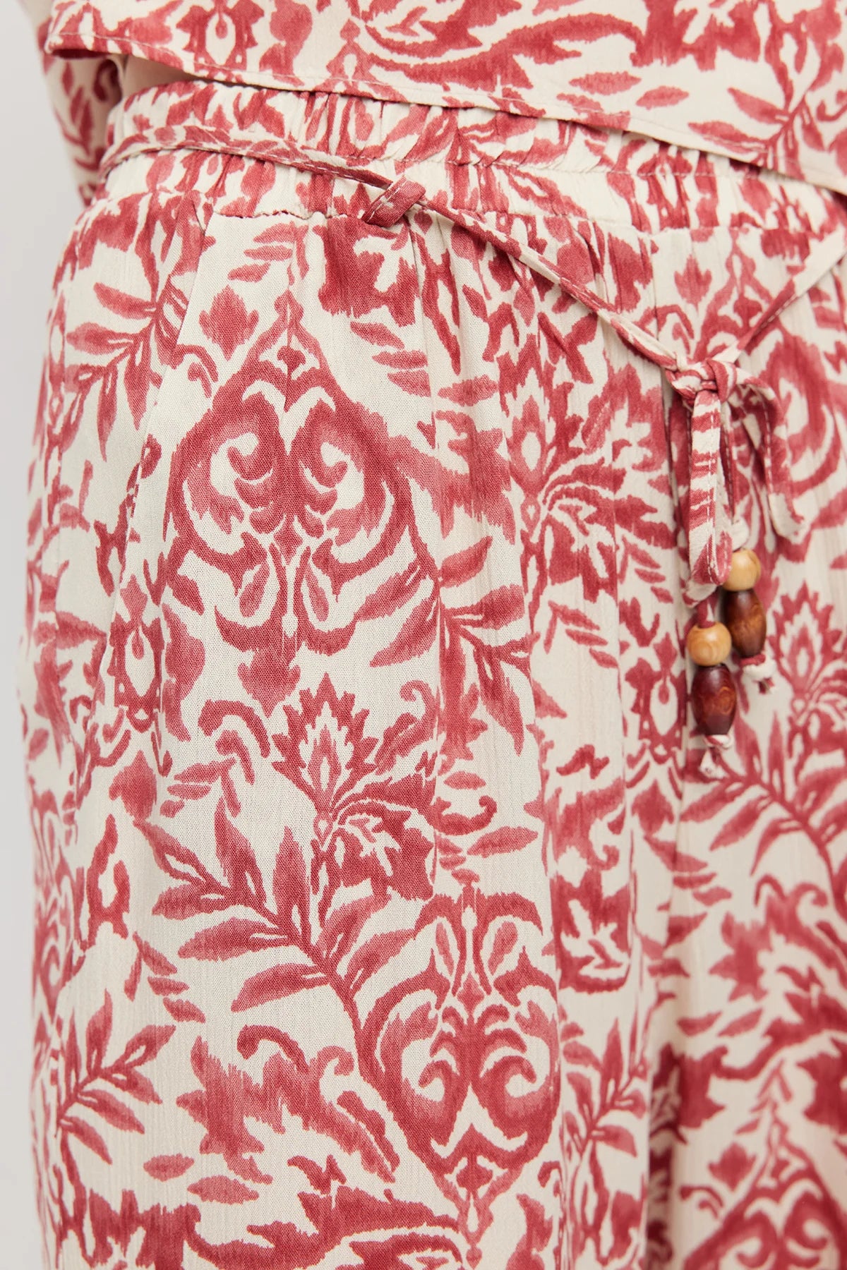 Women's Patterned Trousers with Drawstring Waist