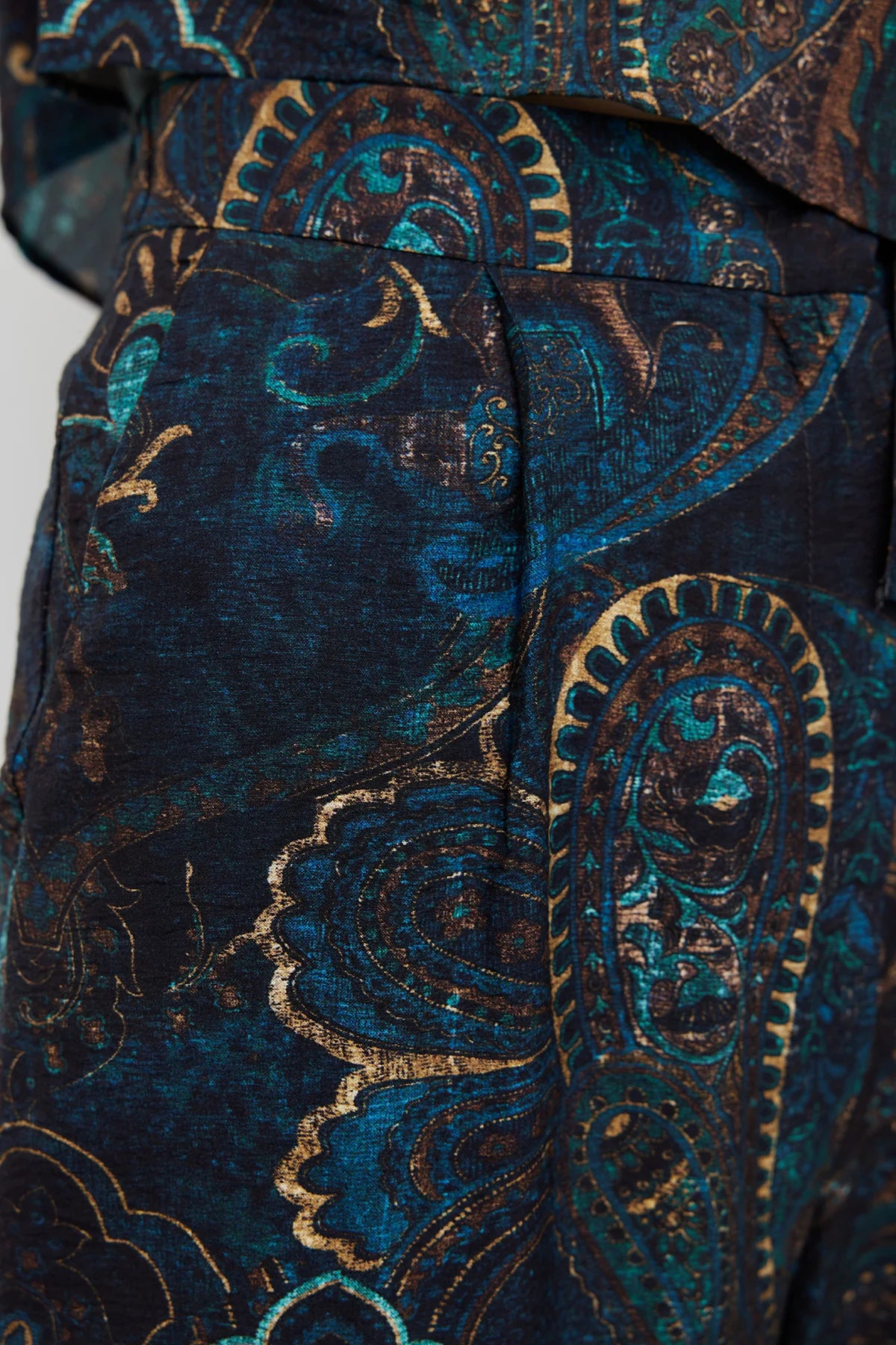 Women's Patterned Wide-Leg Trousers