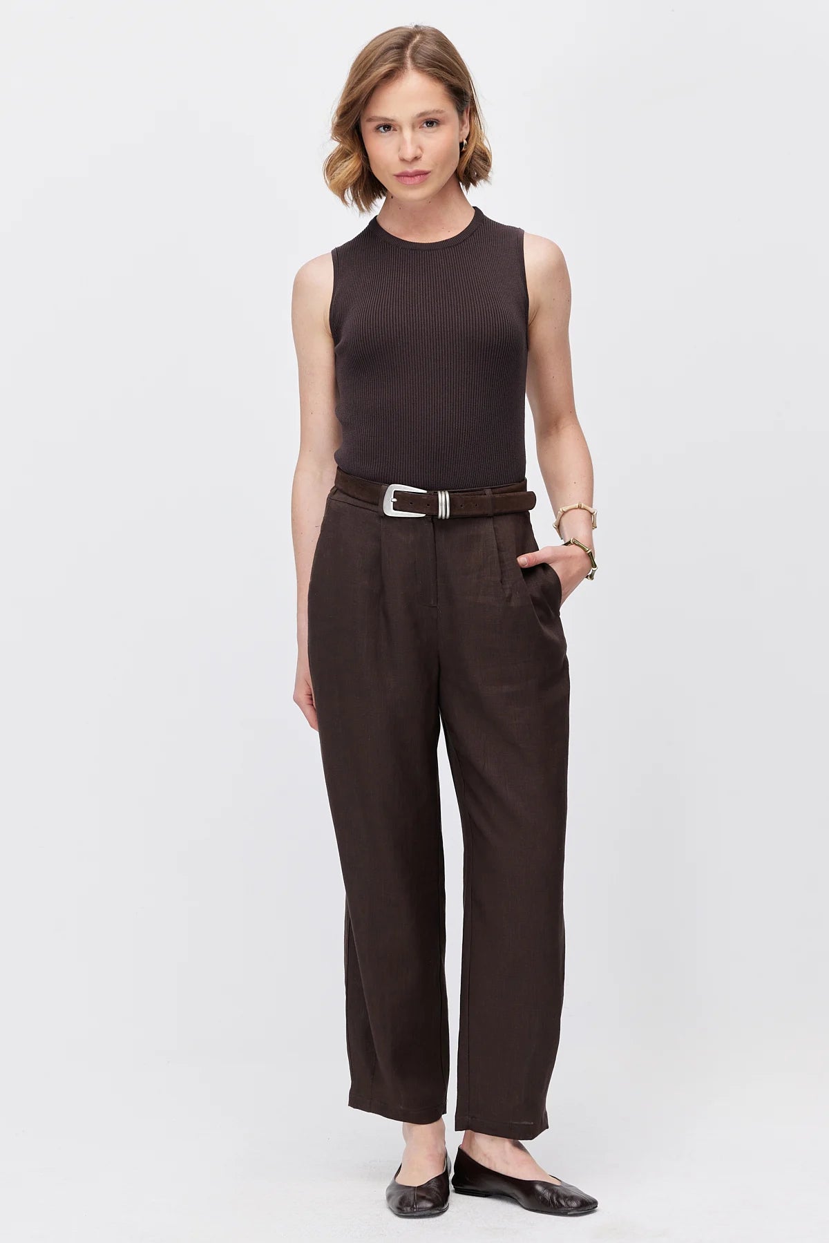 Women's Pleated Trousers