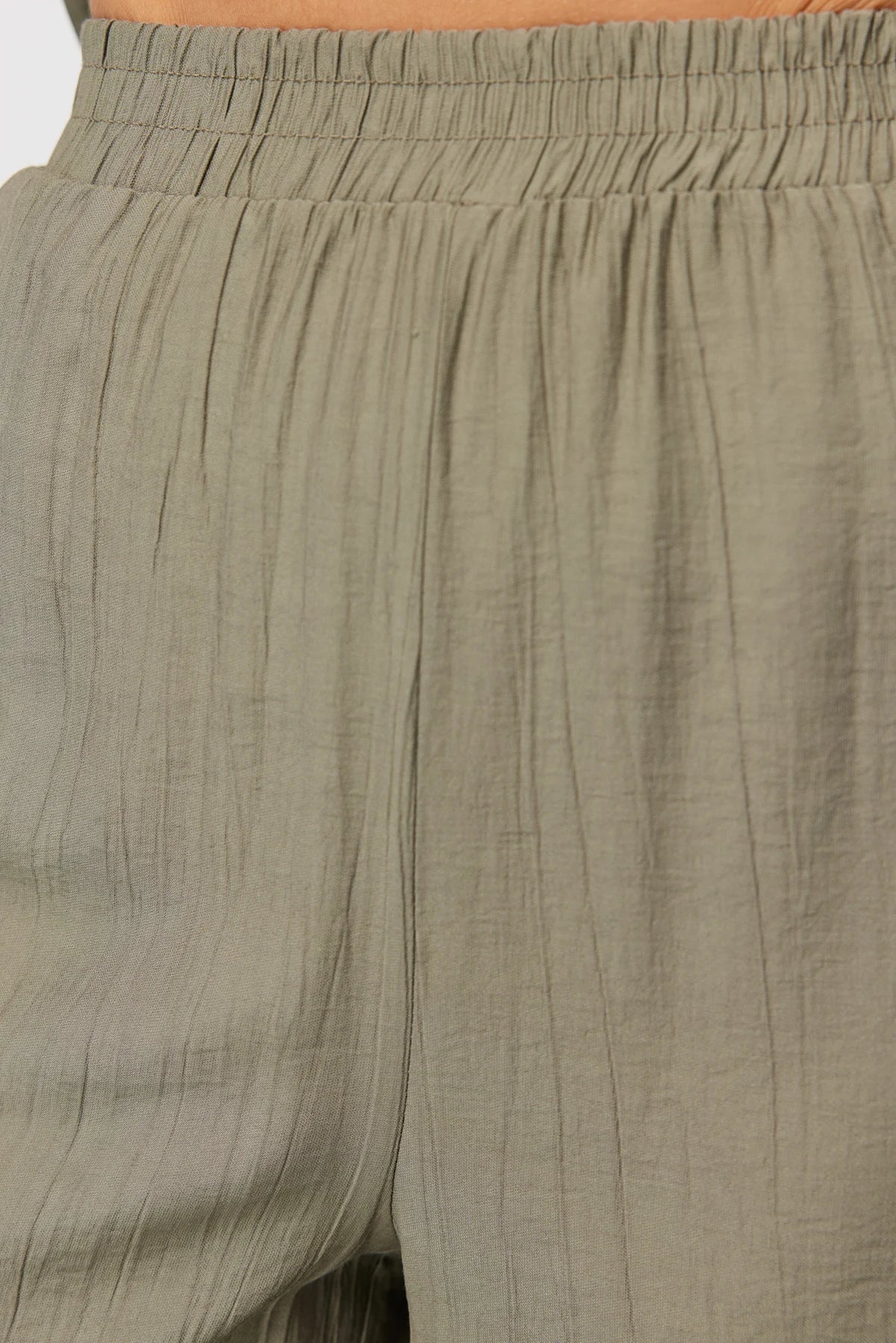 Women's Elastic Waist Wide Leg Trousers