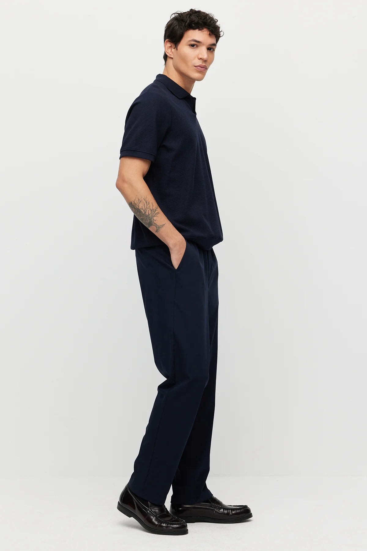Men's Jogger Pants with Elastic Waistband and Drawstring
